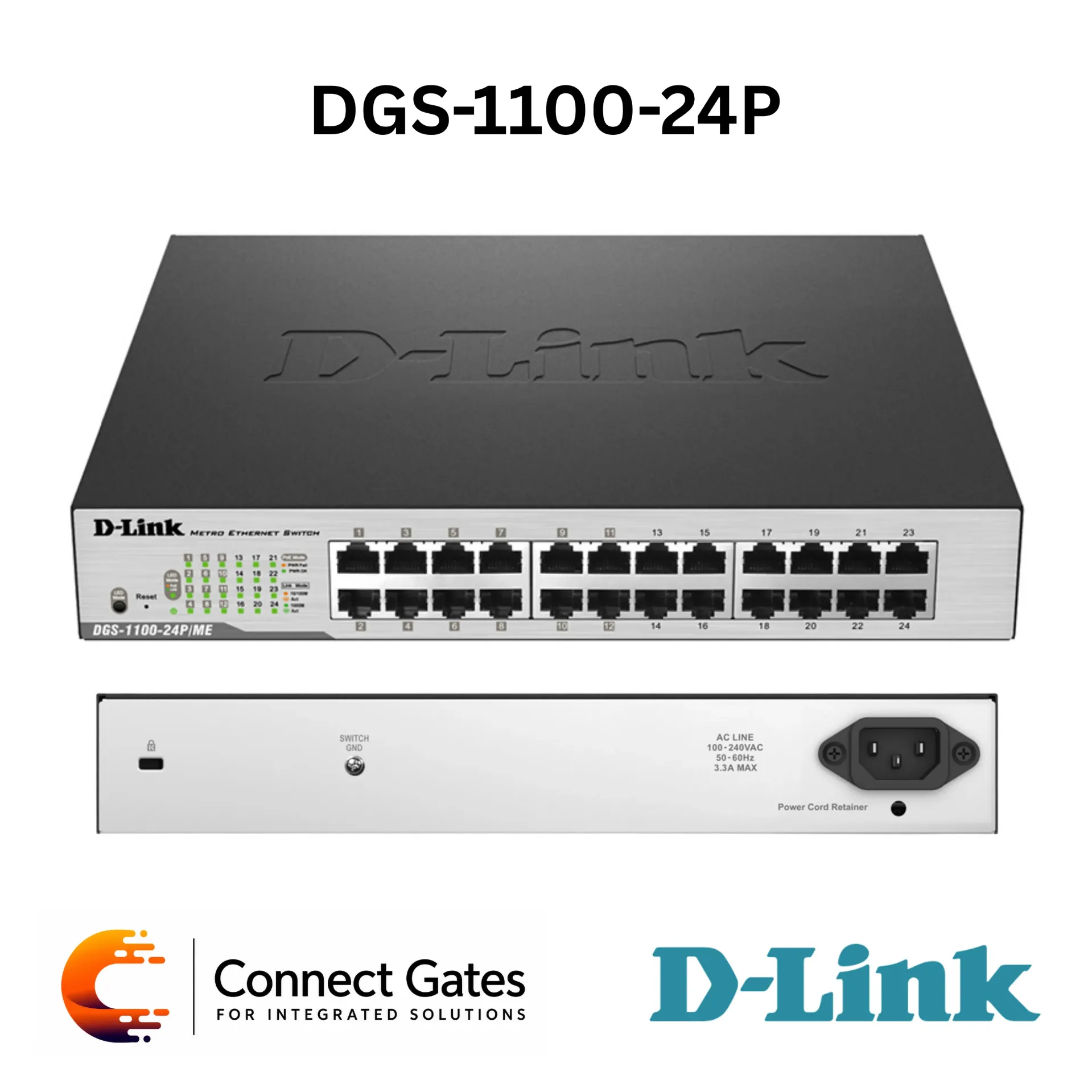 D-Link DGS-1100-24P – 12-Port Gigabit PoE EasySmart Switch with 12 Additional Gigabit Ports