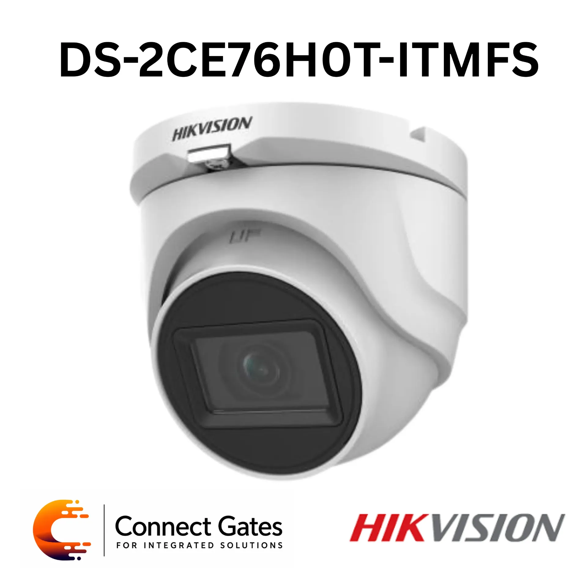 [DS-2CE76H0T-ITMFS] Hikvision DS-2CE76H0T-ITMFS – 5MP Audio Turret Camera with Built-in Mic, 30m Smart IR, IP67 & 4-in-1 Video Output