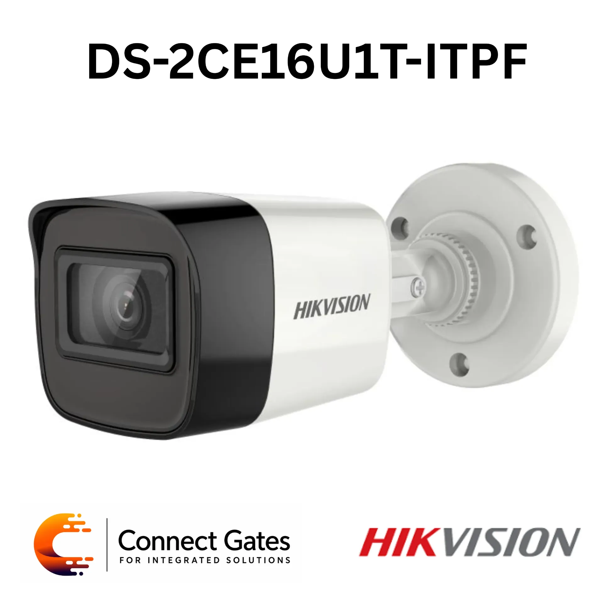 [DS-2CE16U1T-ITPF] Hikvision DS-2CE16U1T-ITPF – 4K 8MP Fixed Mini Bullet Camera with EXIR 2.0, 30m IR, IP67 & 4-in-1 Video Output