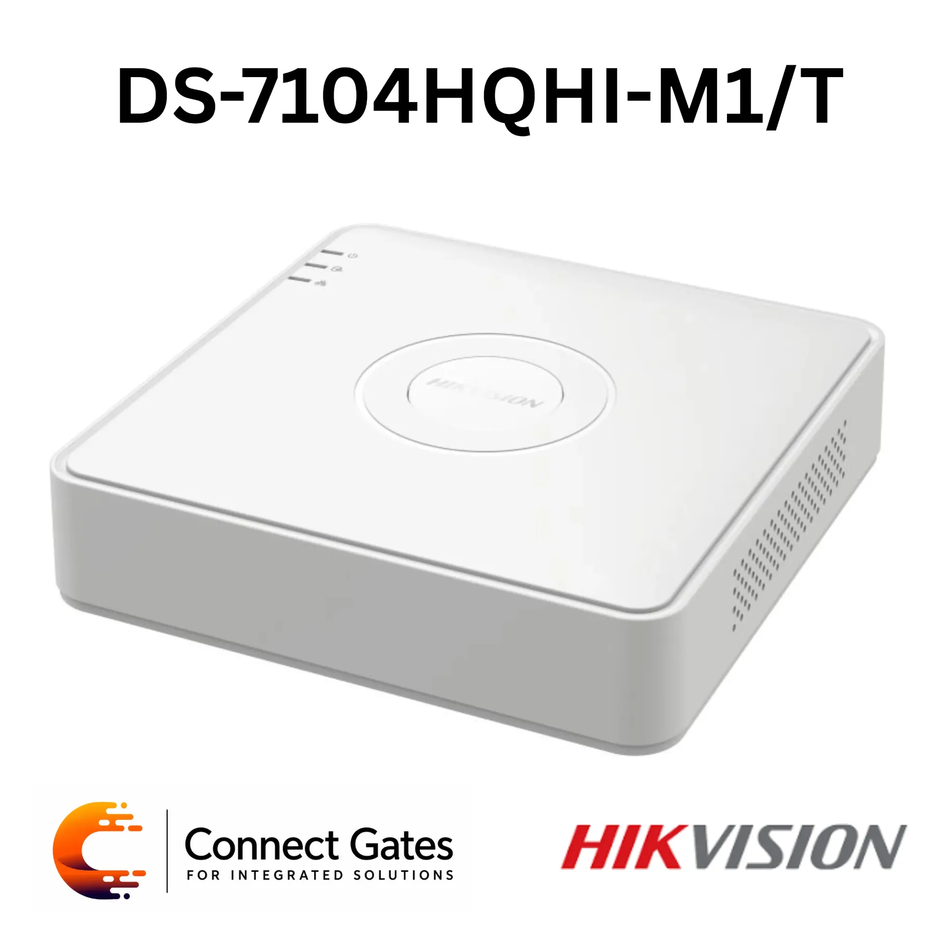 [DS-7104HQHI-M1/T] Hikvision iDS-7104HQHI-M1/T – 4-Channel 1080p Lite AcuSense DVR with Motion Detection 2.0, Face Detection, 6-Channel IP Camera Support, Audio Over Coax & 10TB HDD Support