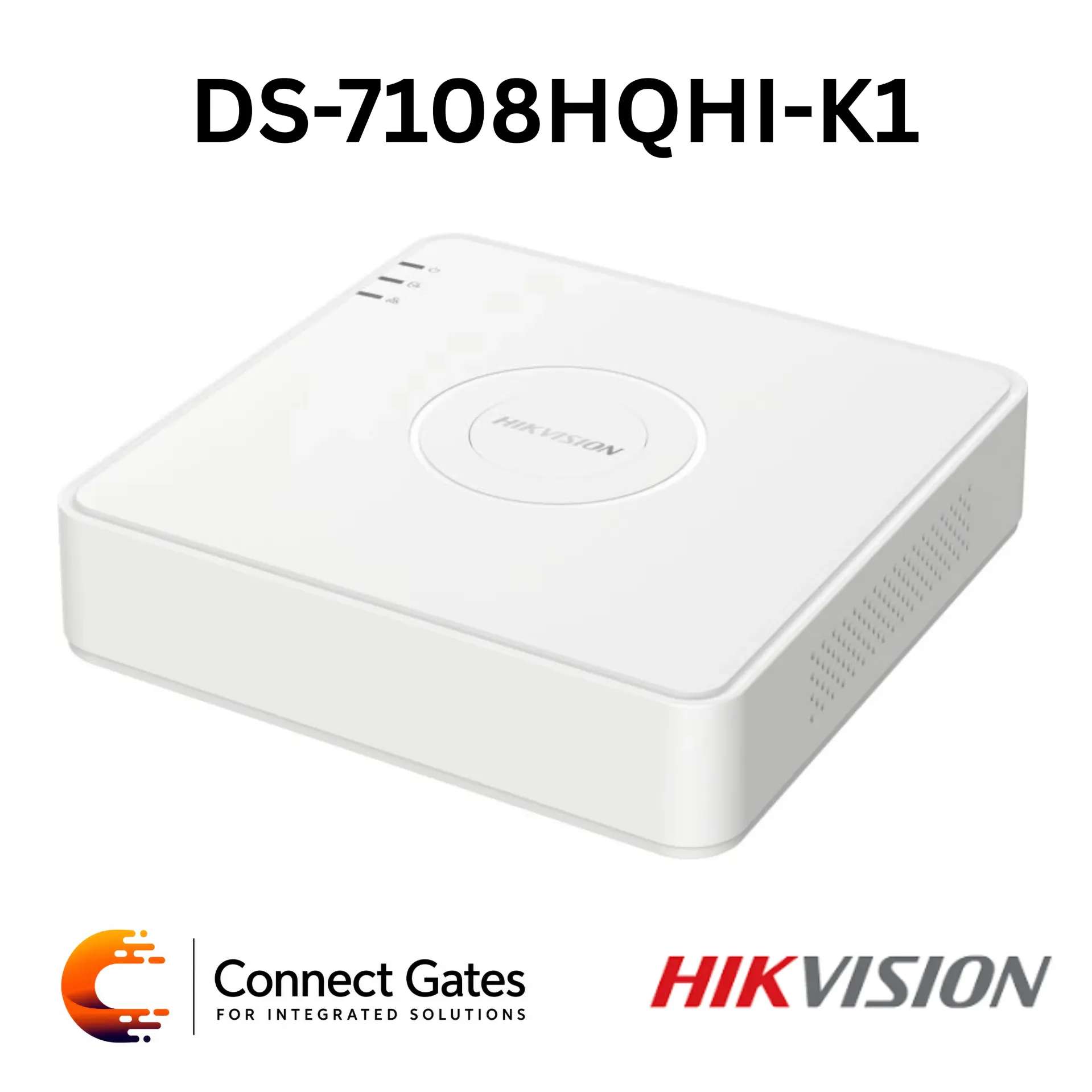 [DS-7108HQHI-K1(S)] Hikvision DS-7108HQHI-K1 – 8-Channel 5-in-1 DVR with 1080p Recording, 12 IP Camera Support & 1 SATA HDD Bay