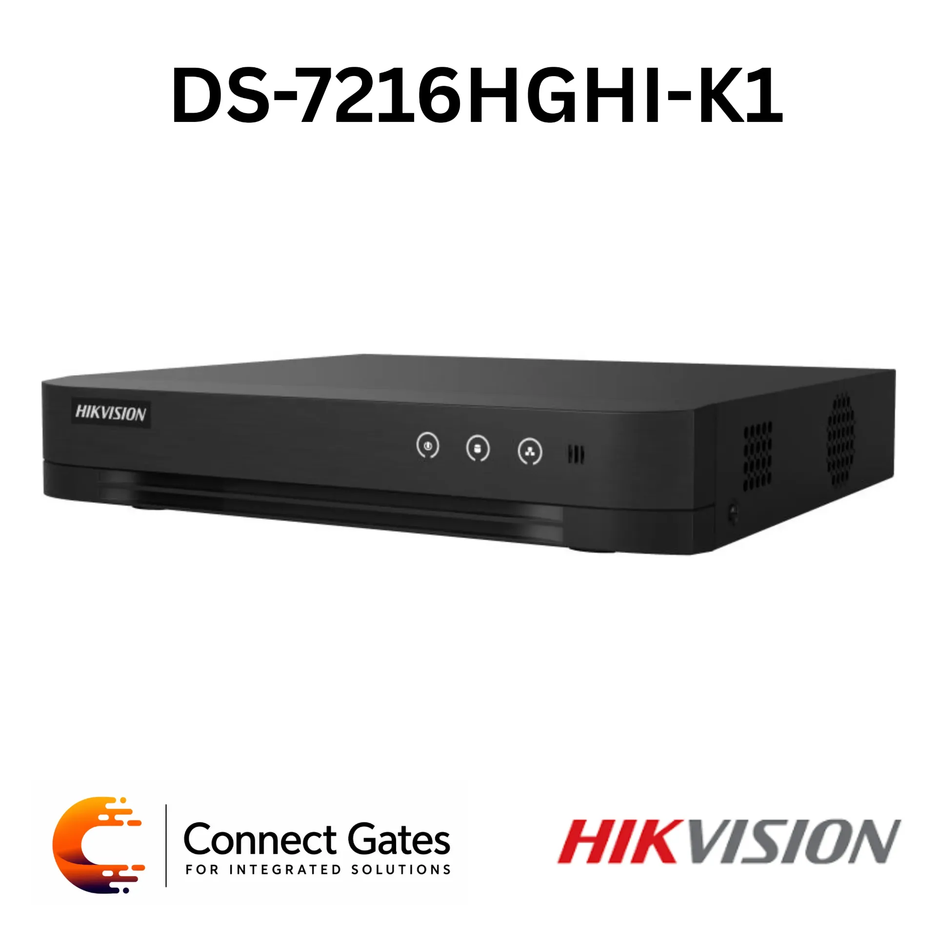 Hikvision DS-7216HGHI-K1 – 16-Channel Turbo HD DVR with 1080p Lite Recording, Motion Detection 2.0 & 1 SATA HDD Bay