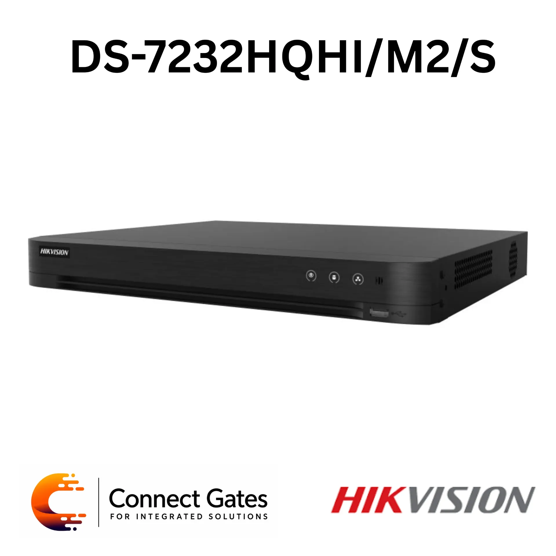 Hikvision iDS-7232HQHI-M2/S – 32-Channel Turbo HD DVR with 40 IP Camera Support, 2 SATA HDD Bays, Motion Detection 2.0 & RS-485