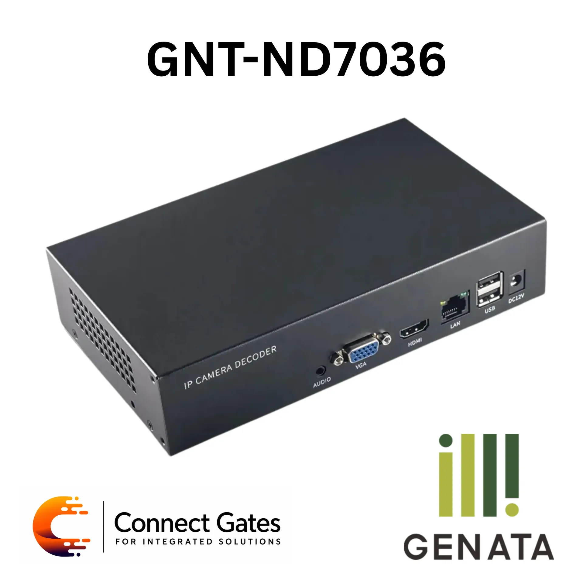 GENATA GNT-ND7036 – 32-Channel 4K IP Camera Decoder with HDMI & VGA Output, ONVIF Protocol, 32CH Display Support, Gigabit Ethernet & XMEye Mobile App Support