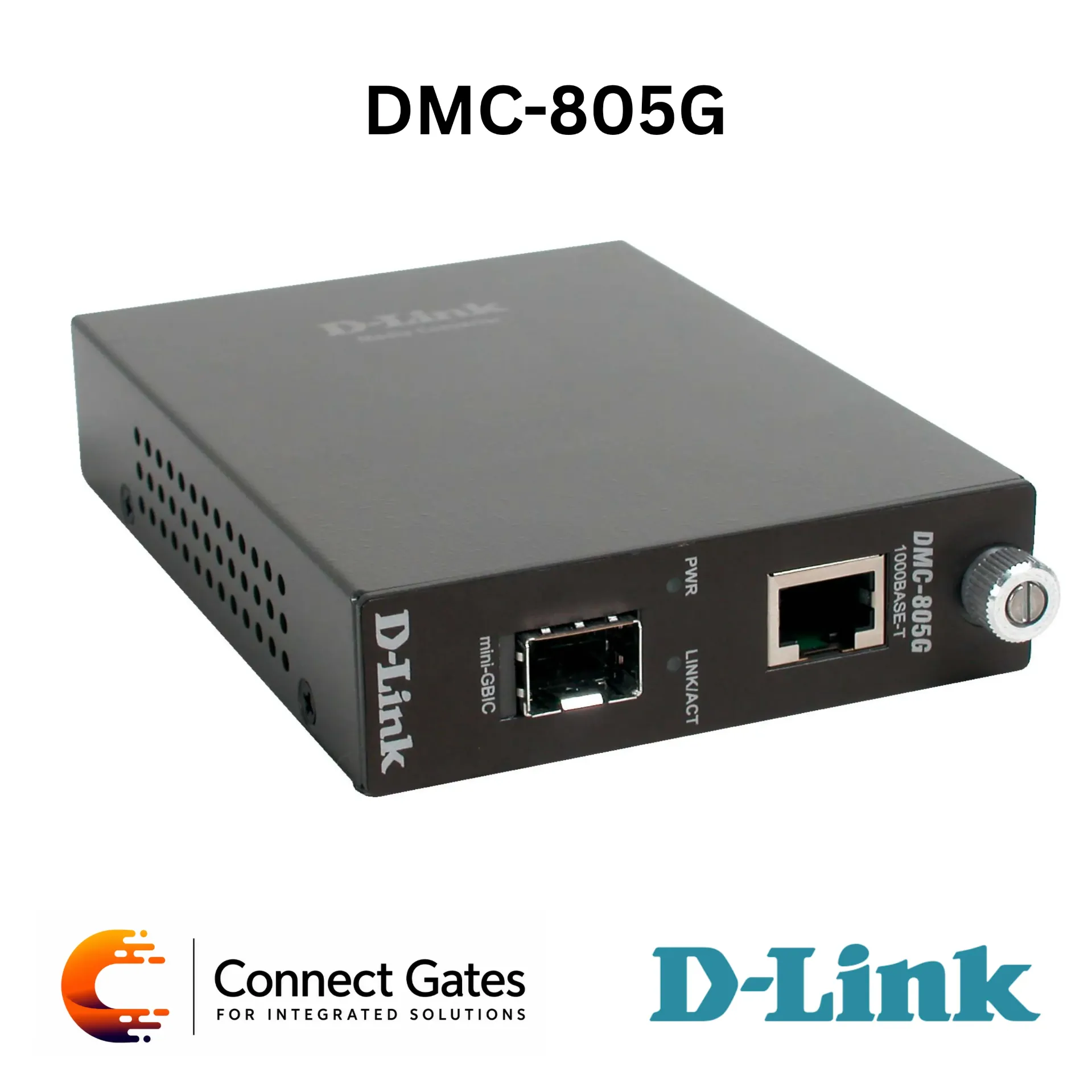 D-Link DMC-805G – 1000BASE-T to SFP Gigabit Media Converter with User-Selectable Fiber Transceivers, Link Pass Through & Chassis Support