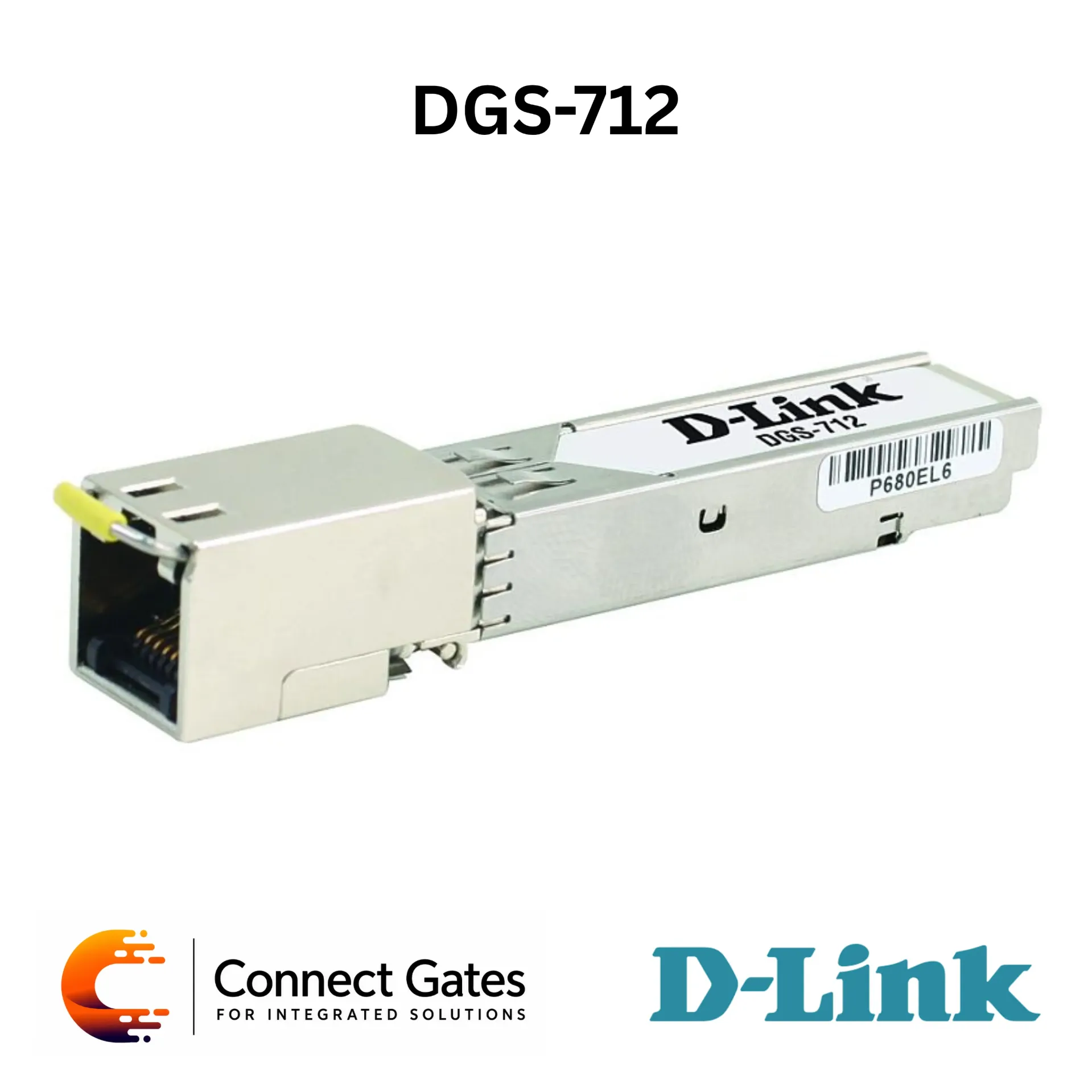 D-Link DGS-712 – 1000BASE-T Copper 100M SFP Transceiver with RJ45 Connector, 1Gbps Speed, Hot-Pluggable Design & MSA Compliance