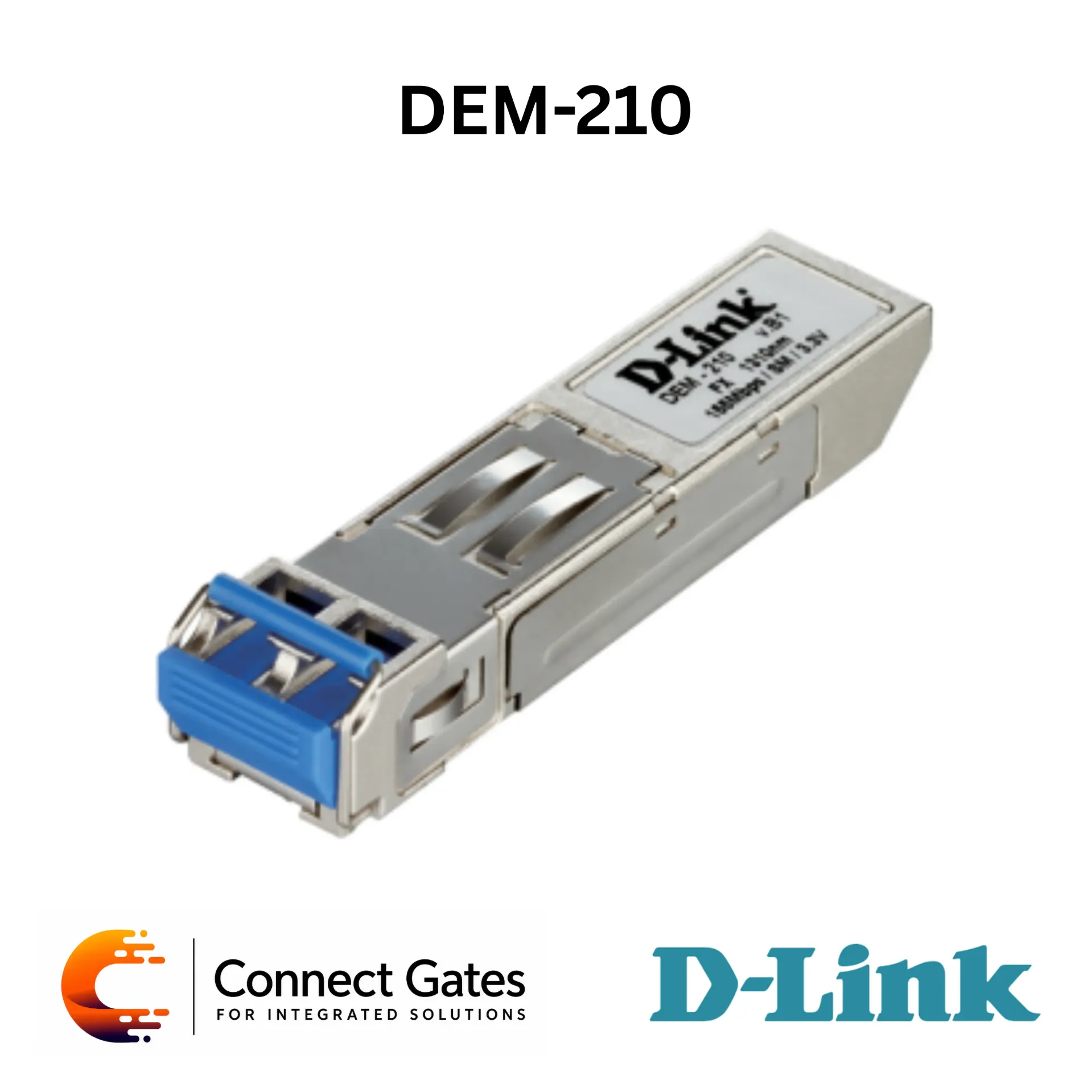 [DEM-210] D-Link DEM-210 – 100BASE-FX Single-Mode 20km SFP Transceiver with Duplex LC Connector, 155Mbps Speed & Hot-Pluggable Design
