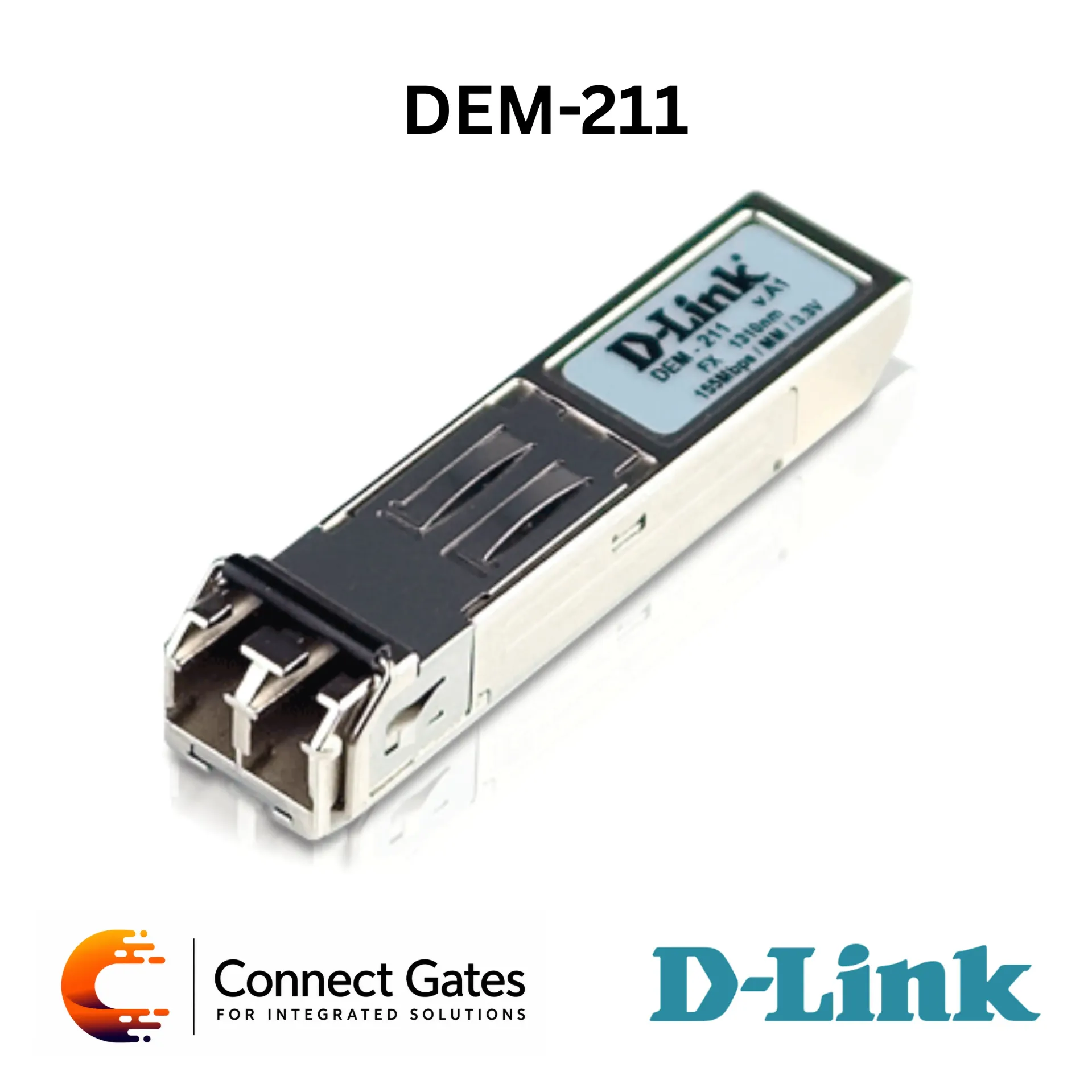 [DEM-211] D-Link DEM-211 – 100BASE-FX Multi-Mode 2km SFP Transceiver with Duplex LC Connector, 155Mbps Speed & Hot-Pluggable Design