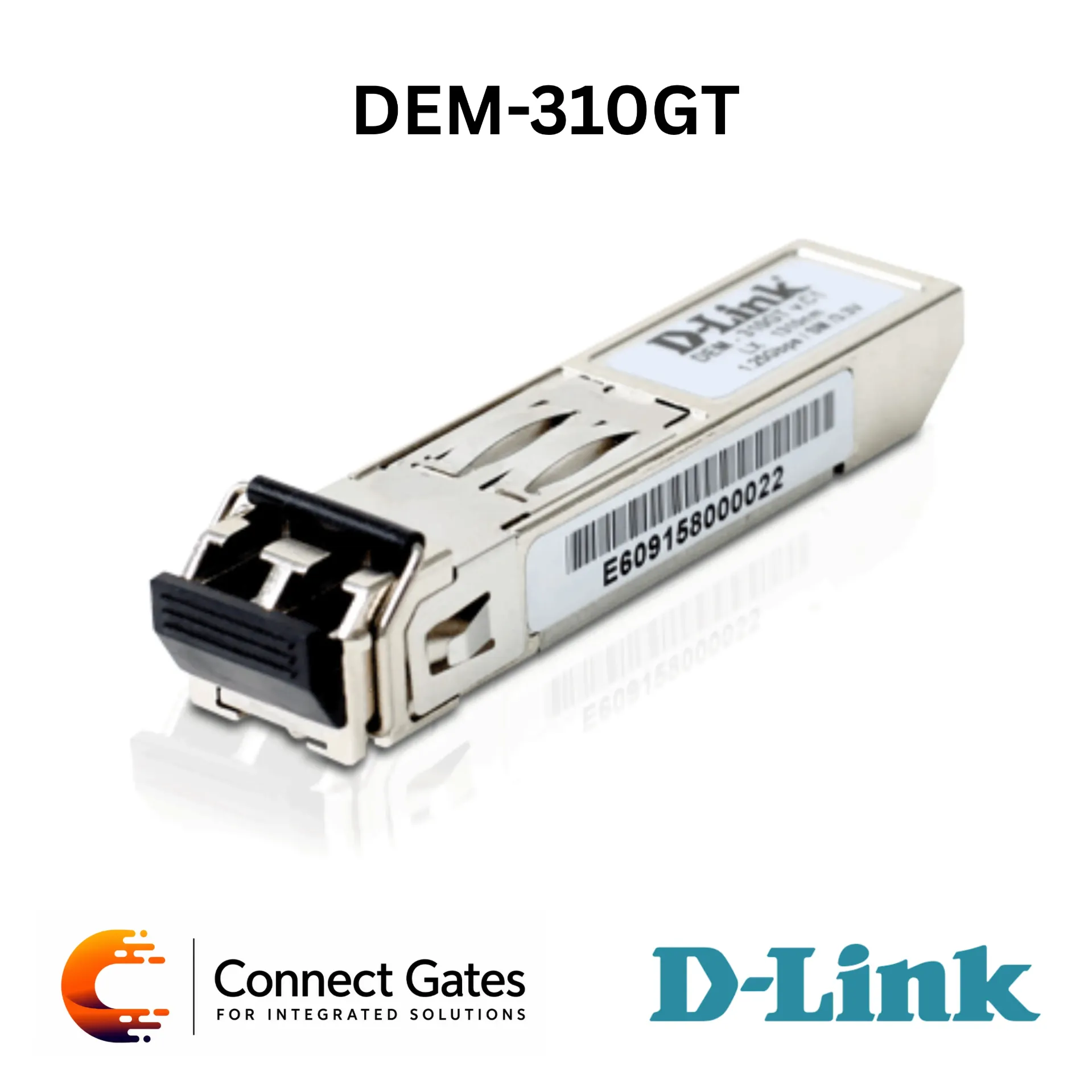 D-Link DEM-310GT – 1000BASE-LX Single-Mode 10km Gigabit SFP Transceiver with Duplex LC Connector, 1.25Gbps Speed & Hot-Pluggable Design