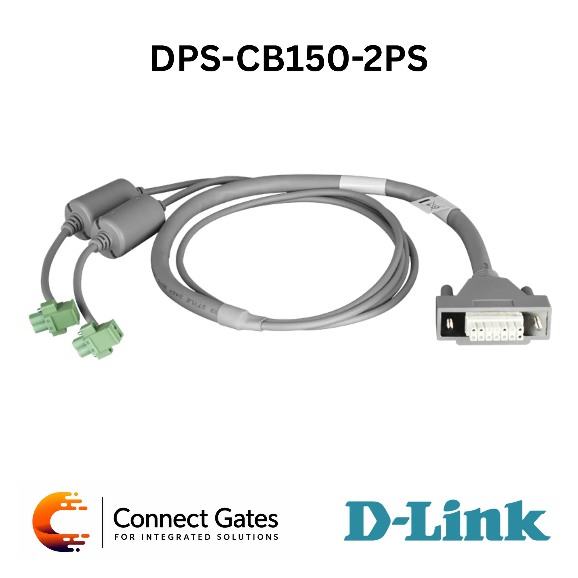 D-Link DPS-CB150-2PS – 150cm RPS Cable for Connecting DGS-3000 Series Switches to DPS-200 Redundant Power Supply