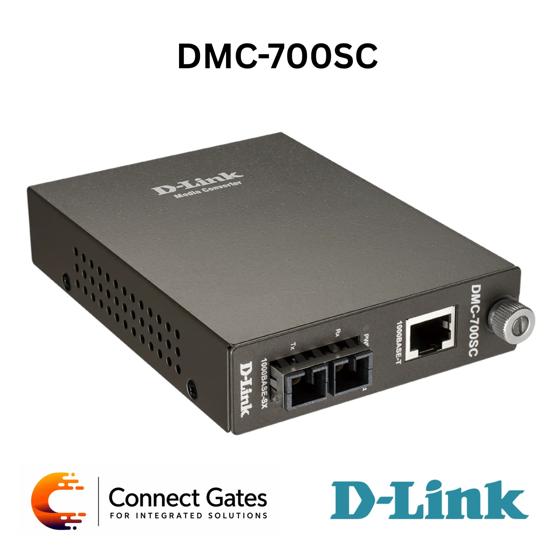 D-Link DMC-700SC – 1000BASE-T to 1000BASE-SX SC Multi-Mode Gigabit Media Converter, 550m Fiber Distance, Auto MDI/MDI-X & Full Wire-Speed Forwarding