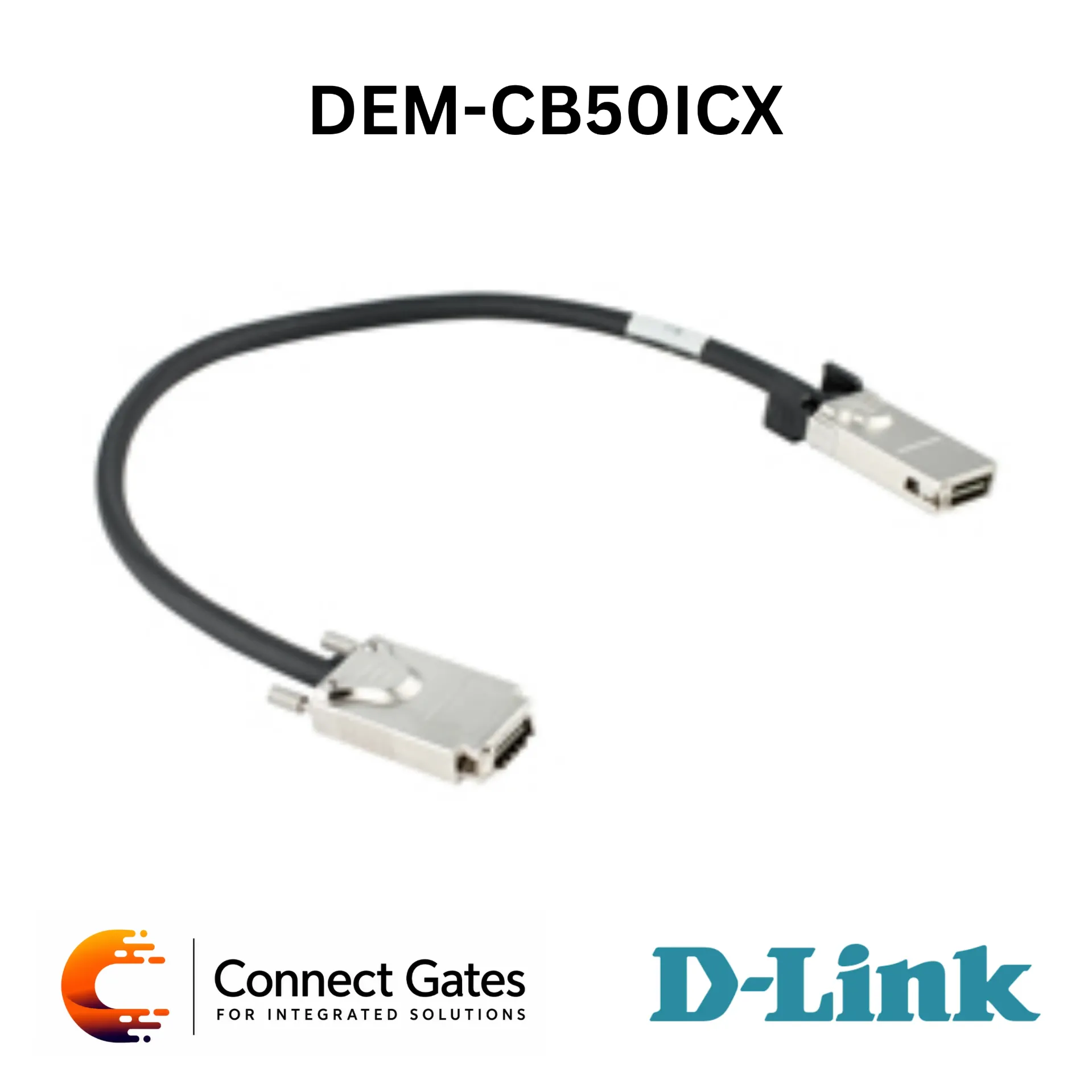 D-Link DEM-CB50ICX – 50cm 10G InfiniBand Twinaxial Cable for Connecting DGS-3120 Series to DMC-805X Media Converter