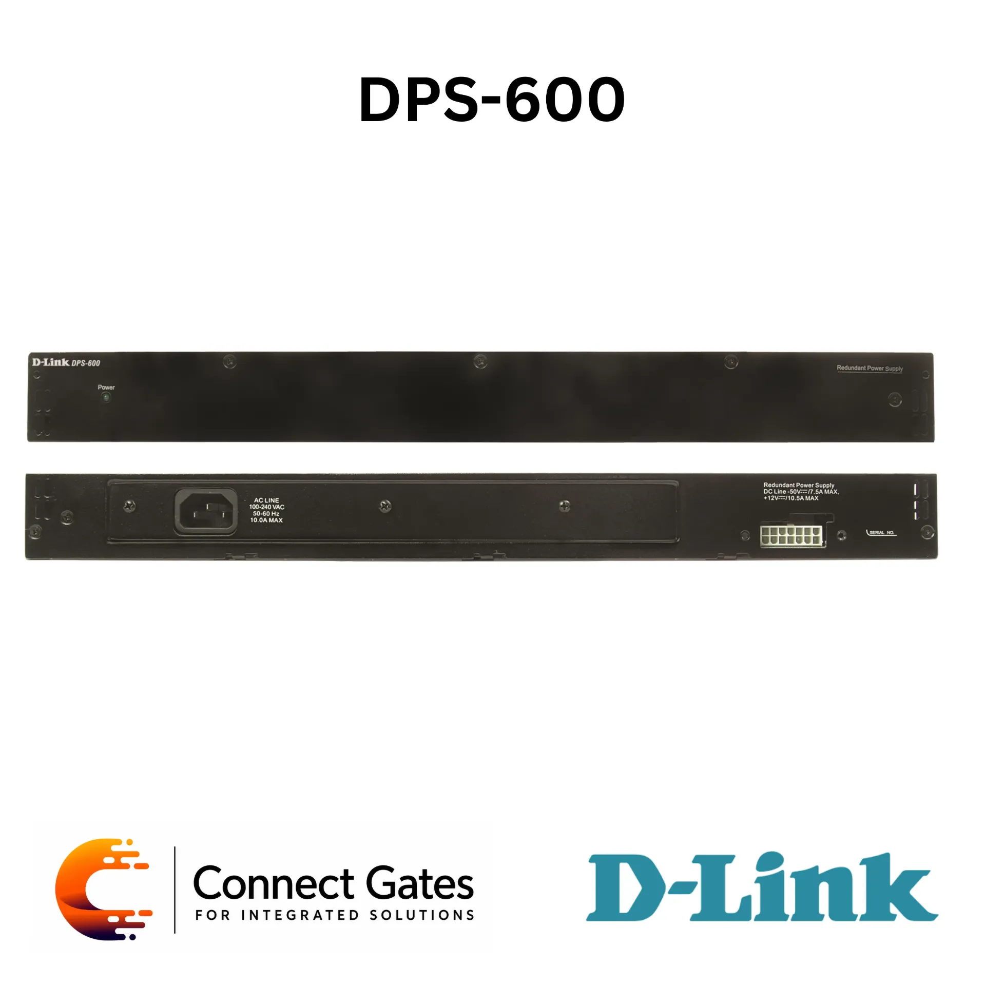 [DPS-600] D-Link DPS-600 – 500W 19-Inch Rack-Mount Redundant Power Supply for D-Link Managed & PoE Switches