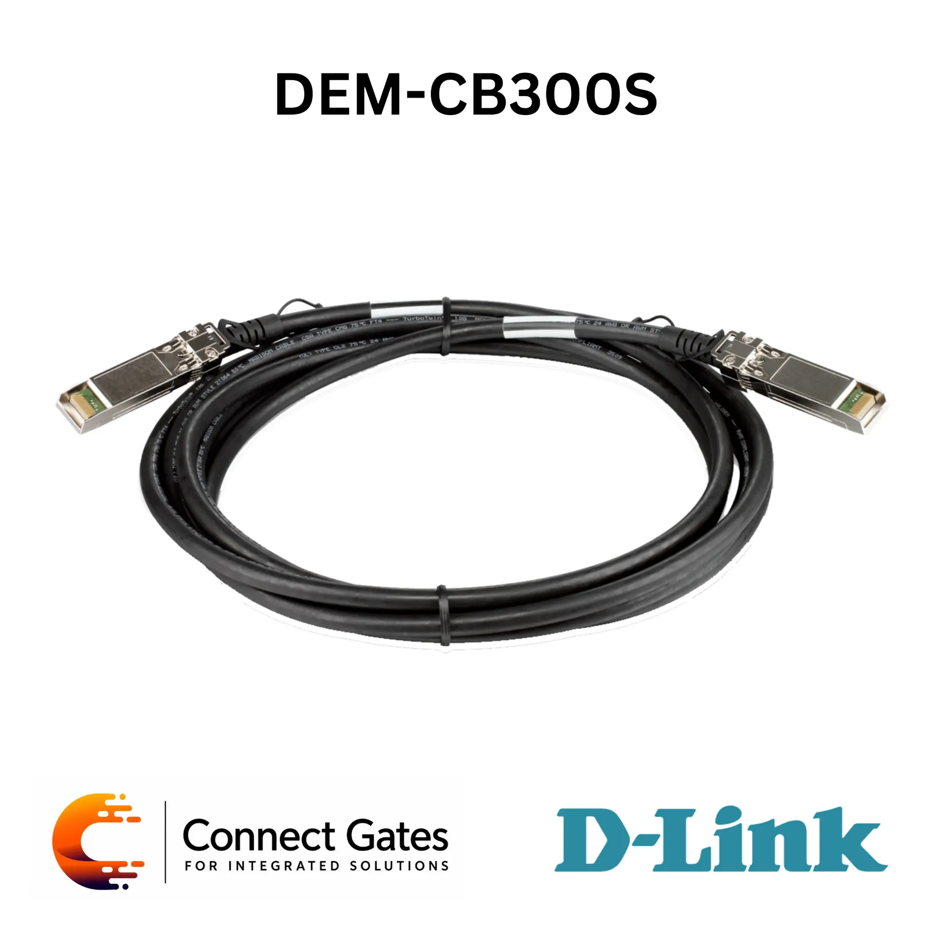D-Link DEM-CB300S – 3m 10GbE SFP+ Direct Attach Copper Cable for D-Link 10GbE Switches