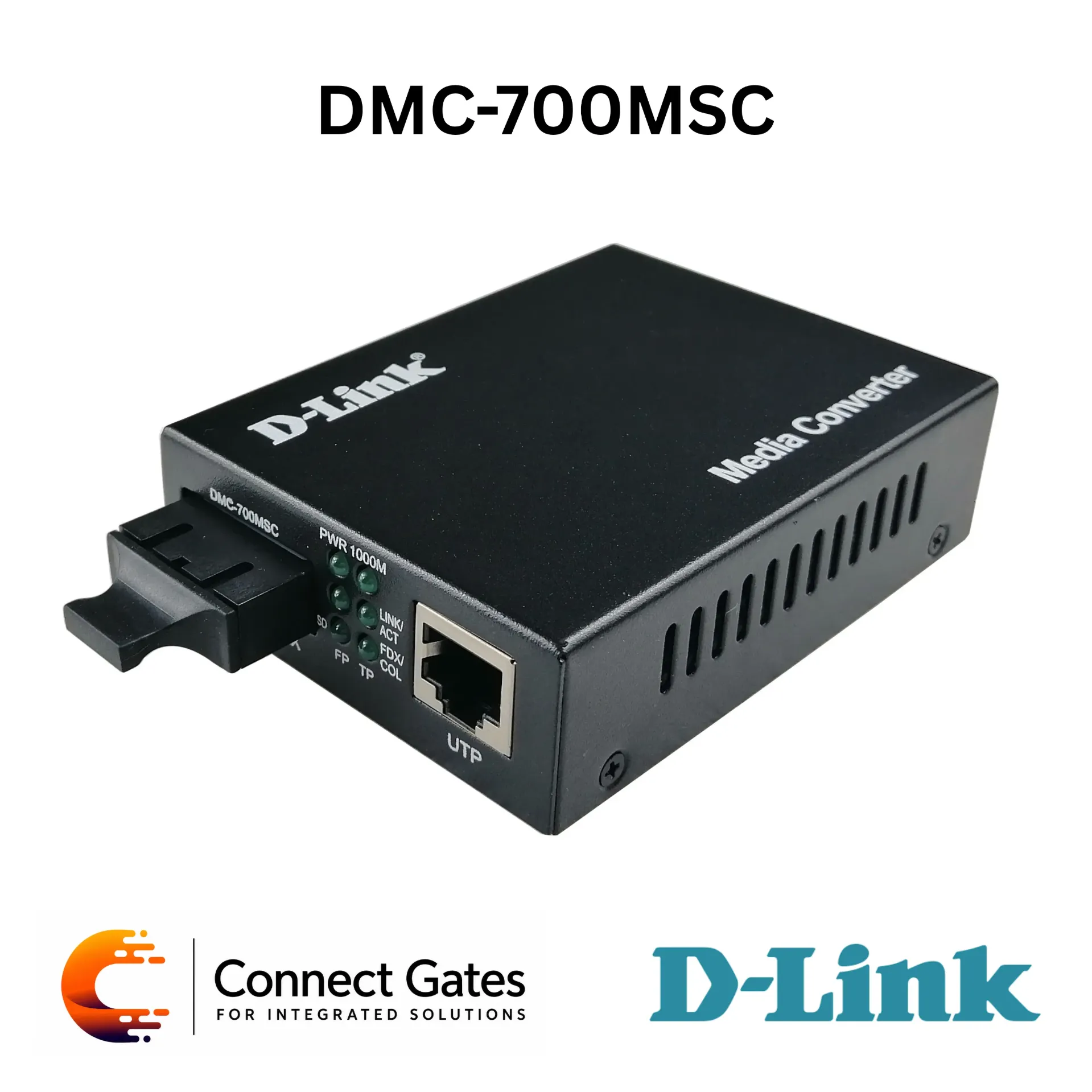 D-Link DMC-700MSC – 1000BASE-T to 1000BASE-SX SC Multi-Mode Gigabit Media Converter, 550m Fiber Distance, Auto-MDI/MDIX & Full Wire-Speed Forwarding