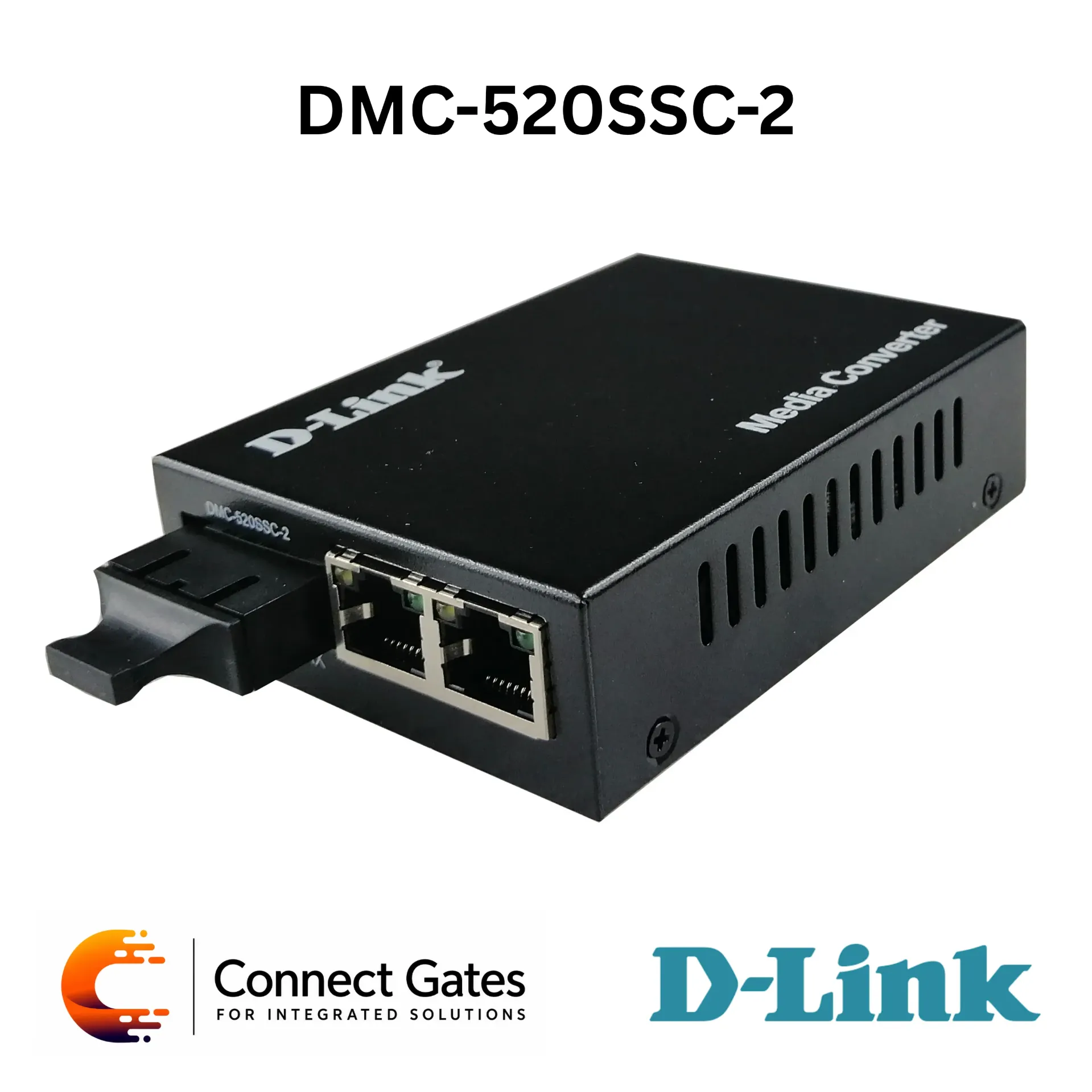 [DMC-520SSC-2] D-Link DMC-520SSC-2 – 2-Port 10/100BASE-TX to 100BASE-FX SC Single-Mode Media Converter, 20km Fiber Distance, Auto-MDI/MDIX & Full Wire-Speed Forwarding