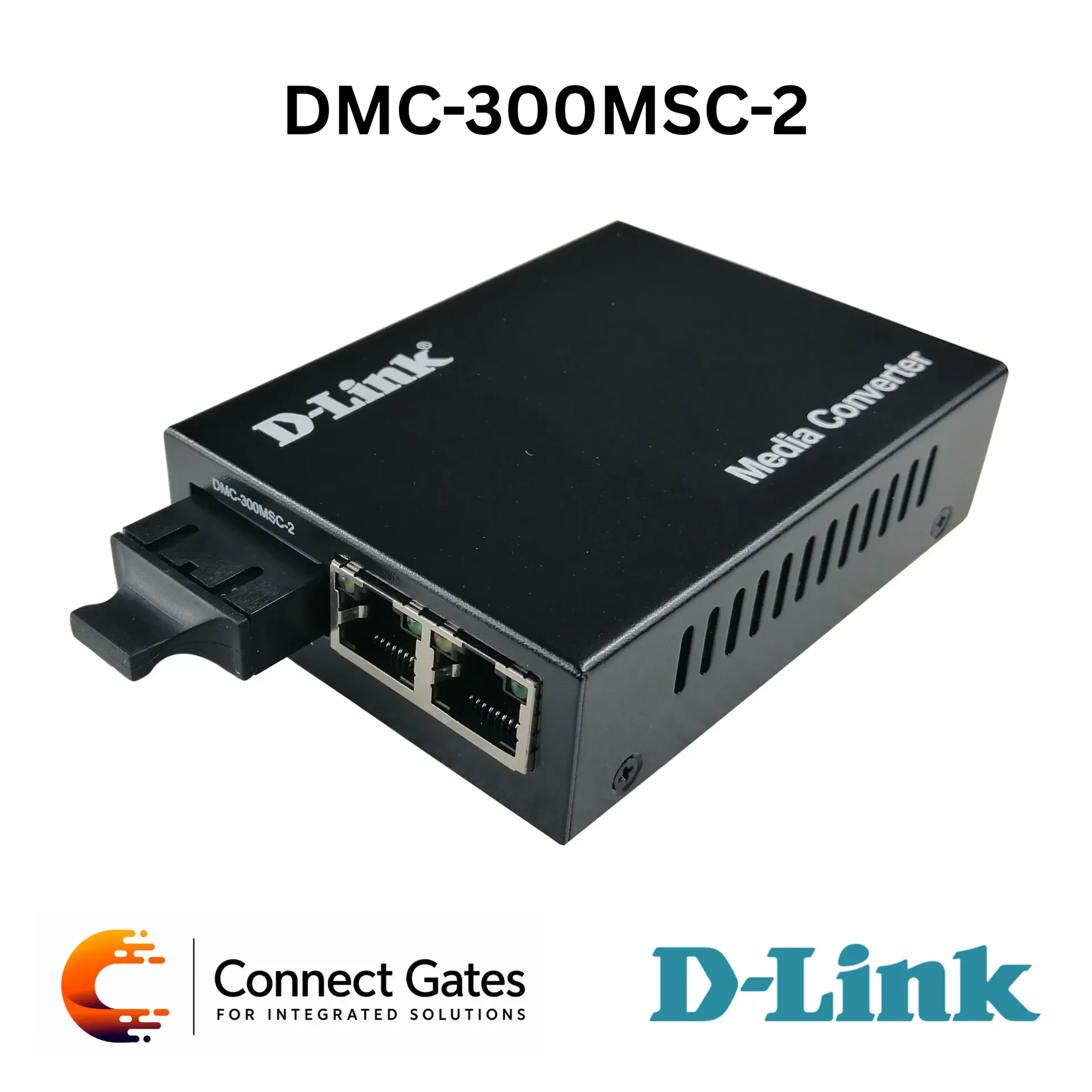 D-Link DMC-300MSC-2 – 2-Port 10/100BASE-TX to 100BASE-FX SC Multi-Mode Media Converter, 2km Fiber Distance, Auto-MDI/MDIX & Full Wire-Speed Forwarding