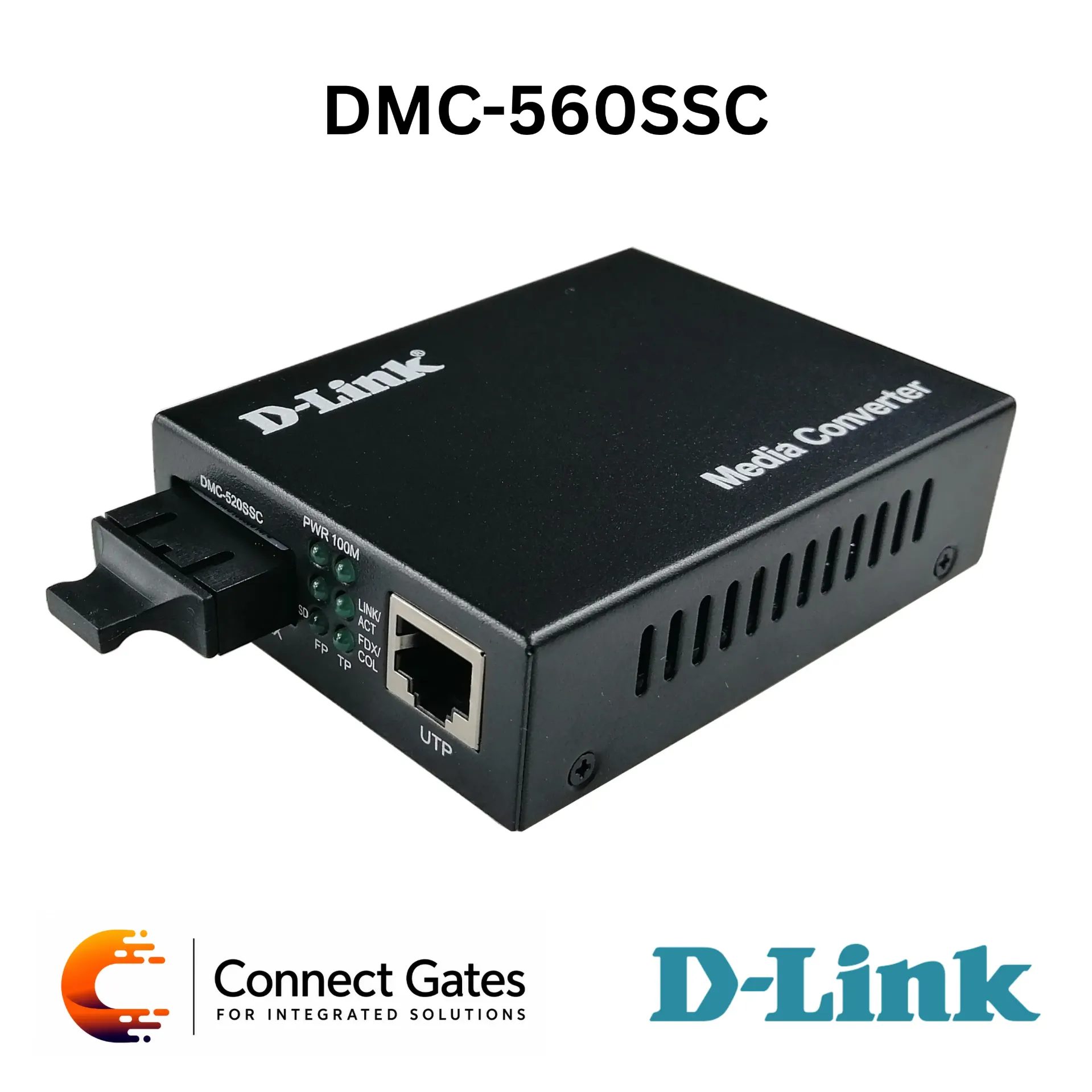 D-Link DMC-560SSC – 10/100BASE-TX to 100BASE-FX SC Single-Mode Media Converter, 60km Fiber Distance, 1310nm, Auto-MDI/MDIX & Full Wire-Speed Forwarding
