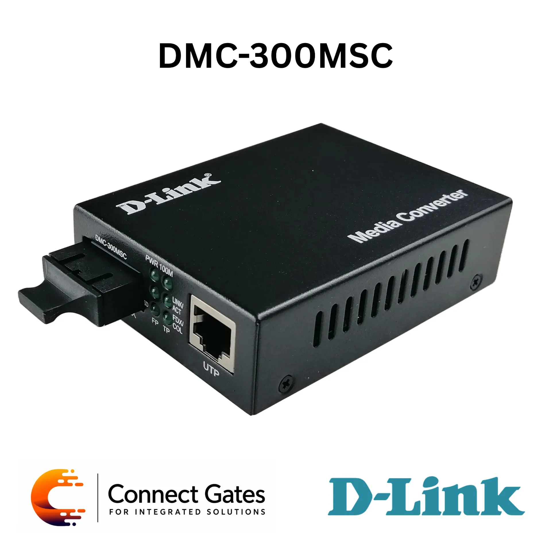 D-Link DMC-300MSC – Fast Ethernet Multi-Mode SC Media Converter with 10/100BASE-TX to 100BASE-FX, 2km Fiber Distance & 1310nm Wavelength