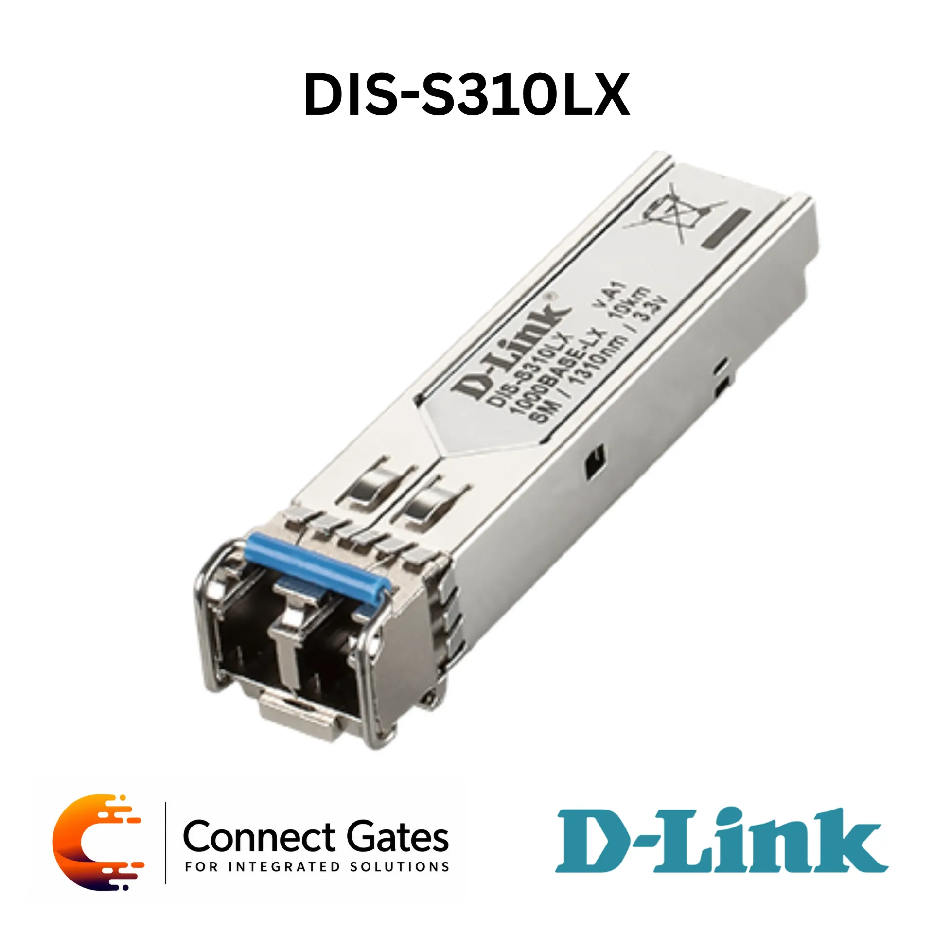 [DIS-S310LX] D-Link DIS-S310LX – Industrial 1000BASE-LX Single-Mode LC SFP Transceiver with 1.25Gbps Speed, 10km Distance & Wide Temperature Range