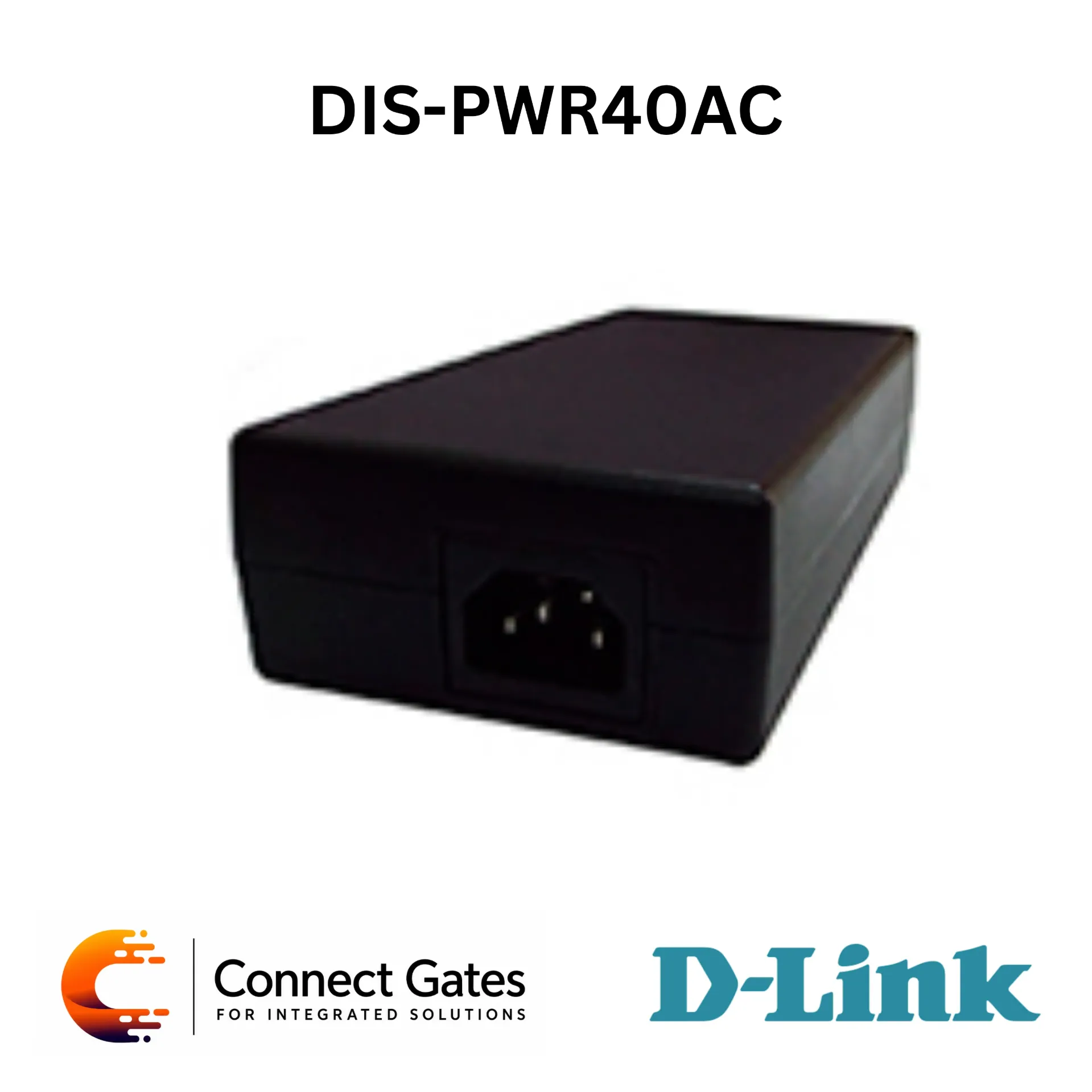[DIS-PWR40AC] D-Link DIS-PWR40AC – 40W External AC Power Adapter for DIS-200G-12S Industrial Switch with 100–240V AC Input & 12V DC Output