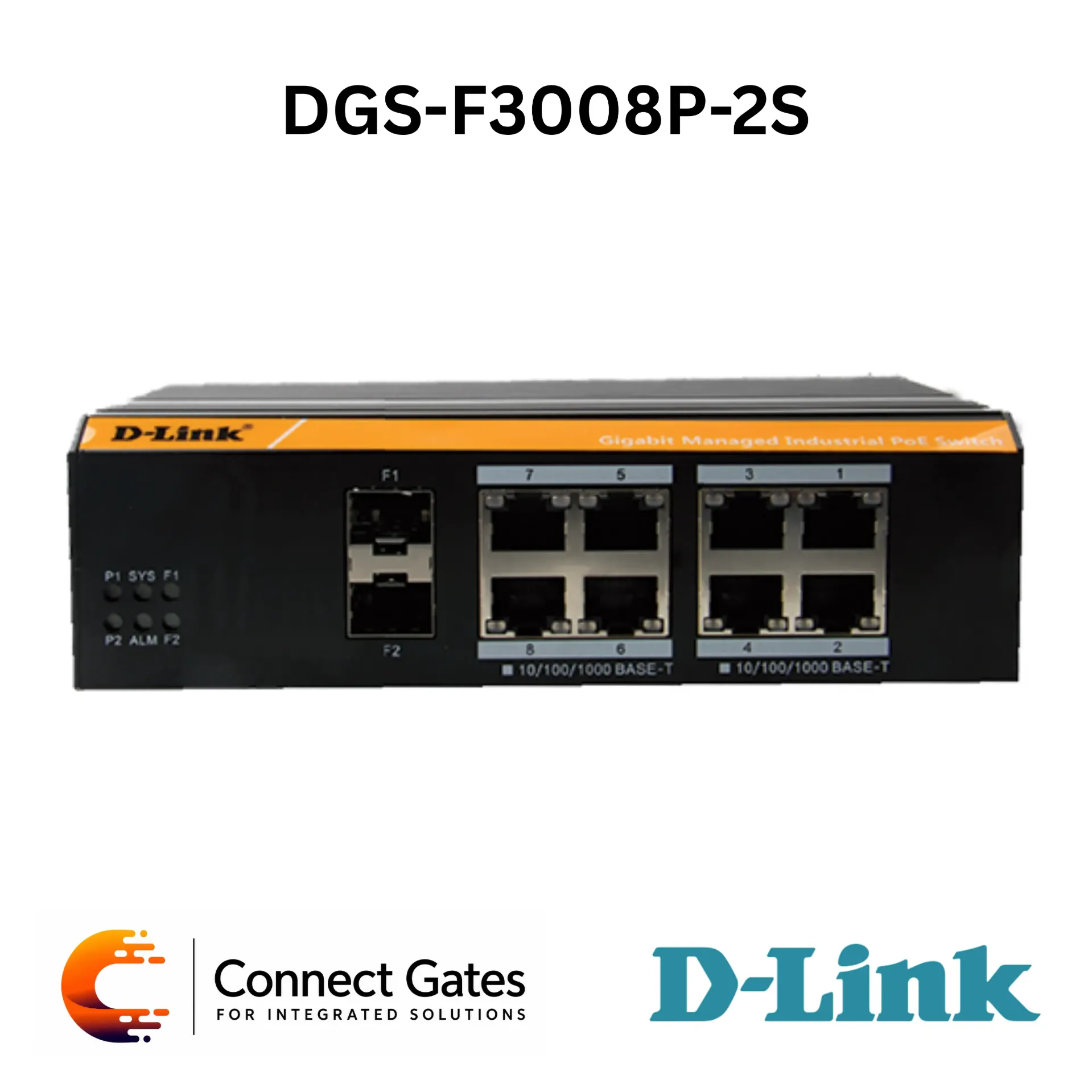 [DGS-F3008P-2S] D-Link DGS-F3008P-2S – 10-Port Gigabit Outdoor Managed Long Range PoE Switch with 8 PoE+ Ports, 2 SFP Ports, ERPS & 120W PoE Budget