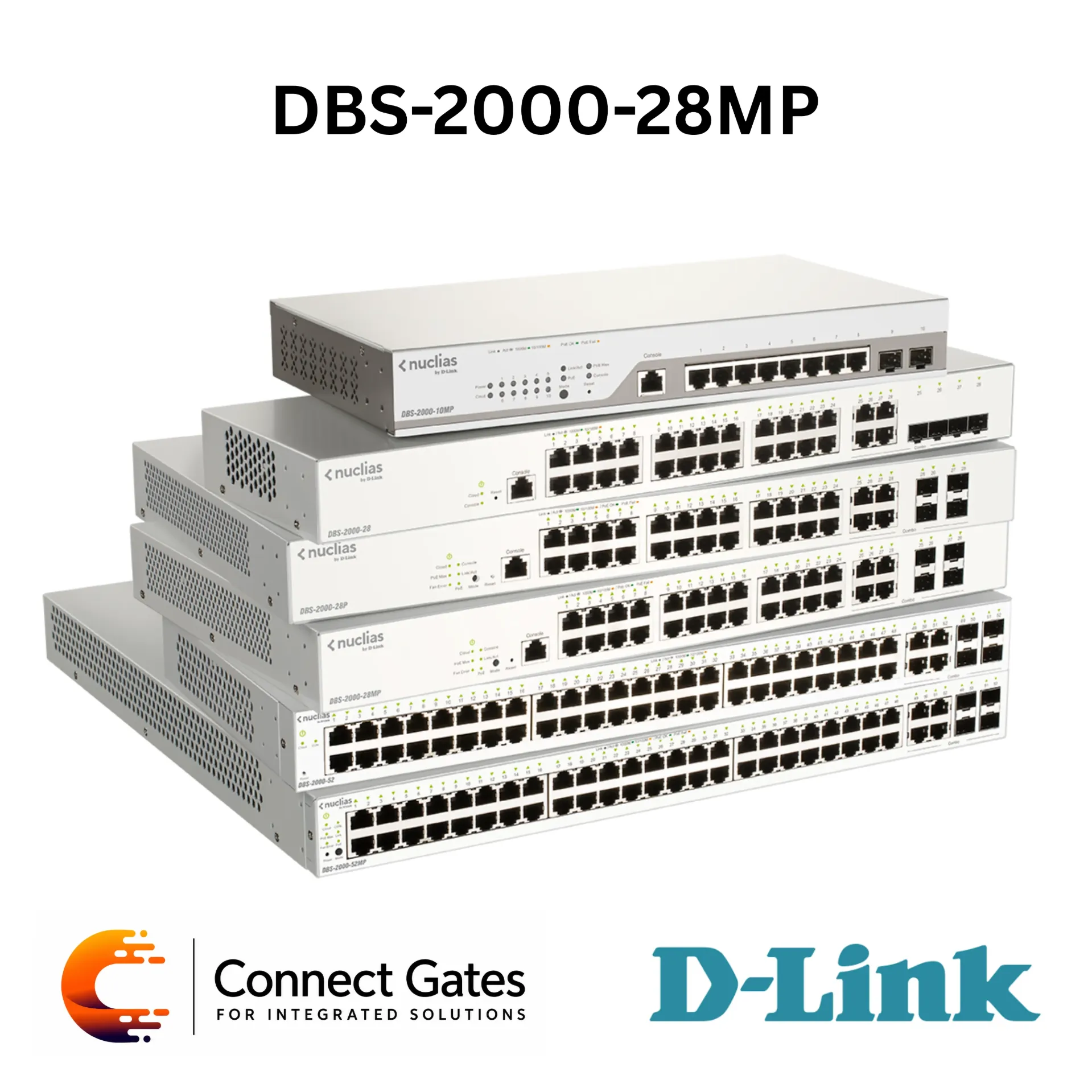 D-Link DBS-2000-28MP – 28-Port Nuclias Cloud-Managed Gigabit PoE Switch with 24 PoE Ports, 4 Combo GE/SFP Ports, 370W PoE Budget & Zero-Touch Deployment