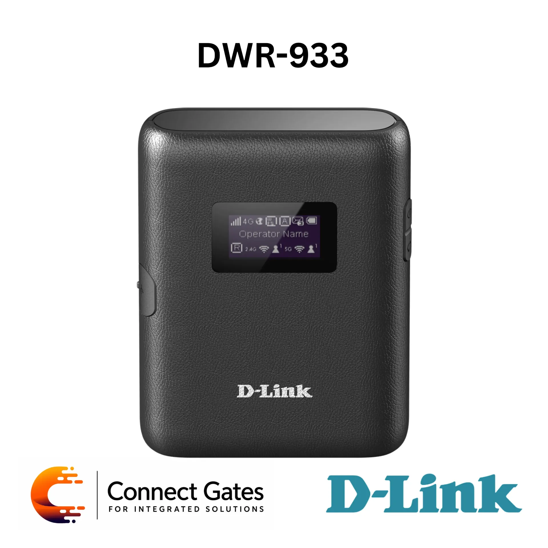 [DWR-933] D-Link DWR-933 – 4G LTE Cat6 Mobile Router with 300Mbps Downlink, Dual-Band Wi-Fi, 16-Device Sharing, OLED Display & 2800mAh Battery