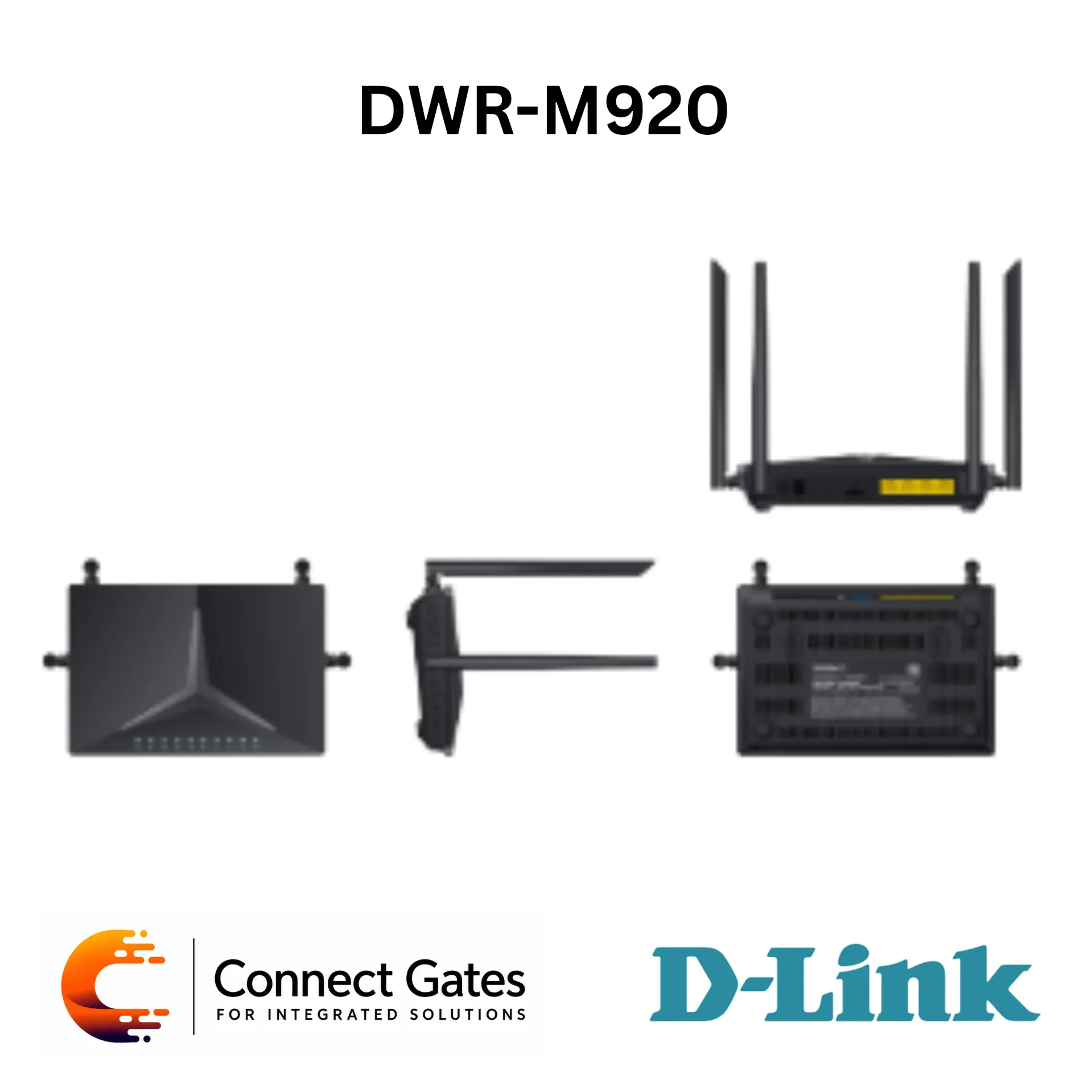 [DWR-M920] D-Link DWR-M920 – 4G N300 LTE Router with SIM Support, 150Mbps LTE Downlink, 3 LAN Ports, WAN Port, External Antennas & VPN Support