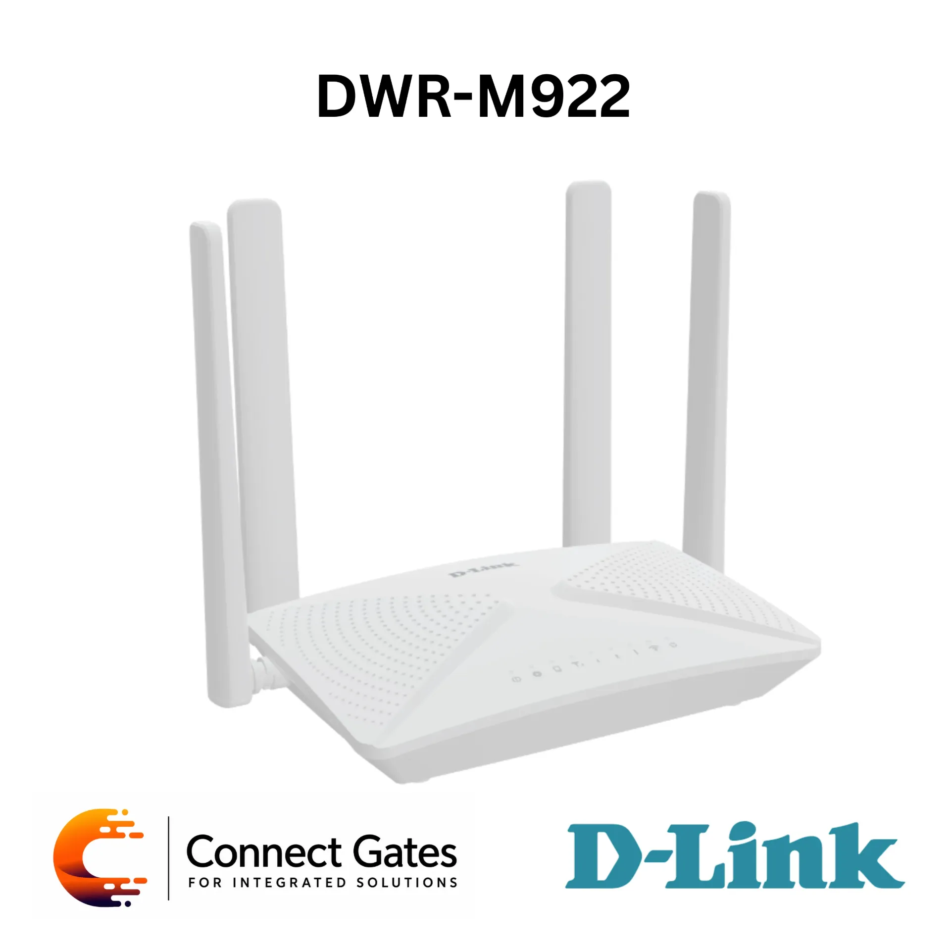 [DWR-M922] D-Link DWR-M922 – Wireless N300 Dual SIM 4G LTE Router with Dual SIM Failover, 150Mbps LTE Downlink, WAN/LAN Port, 2 LAN Ports & WPA3 Security