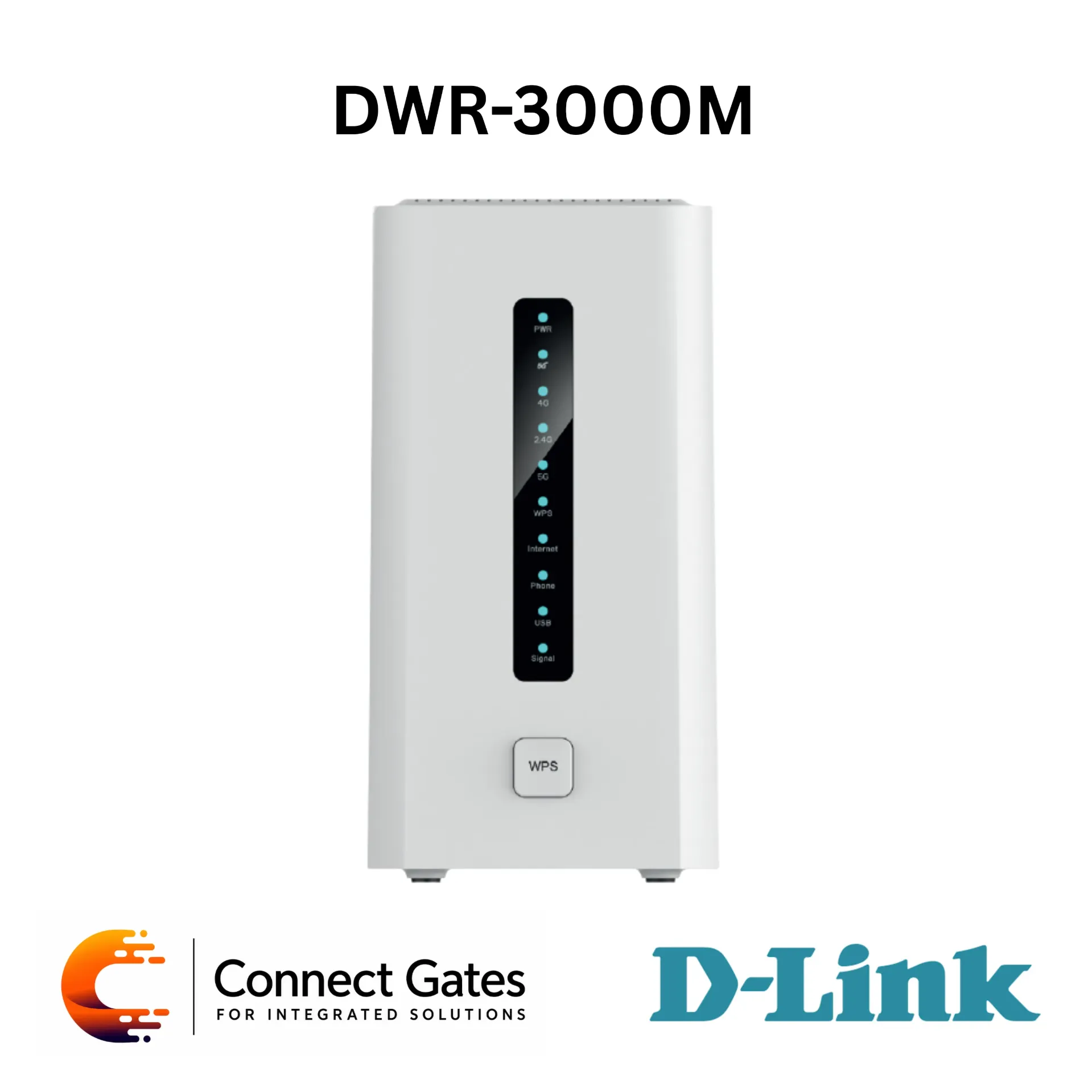 [DWR-3000M] D-Link DWR-3000M – 5G CPE Wi-Fi 6 AX3000 Router with 3.2Gbps 5G Speed, Gigabit WAN/LAN Ports, RJ11 Voice Port, USB 3.0 & 128-Device Support
