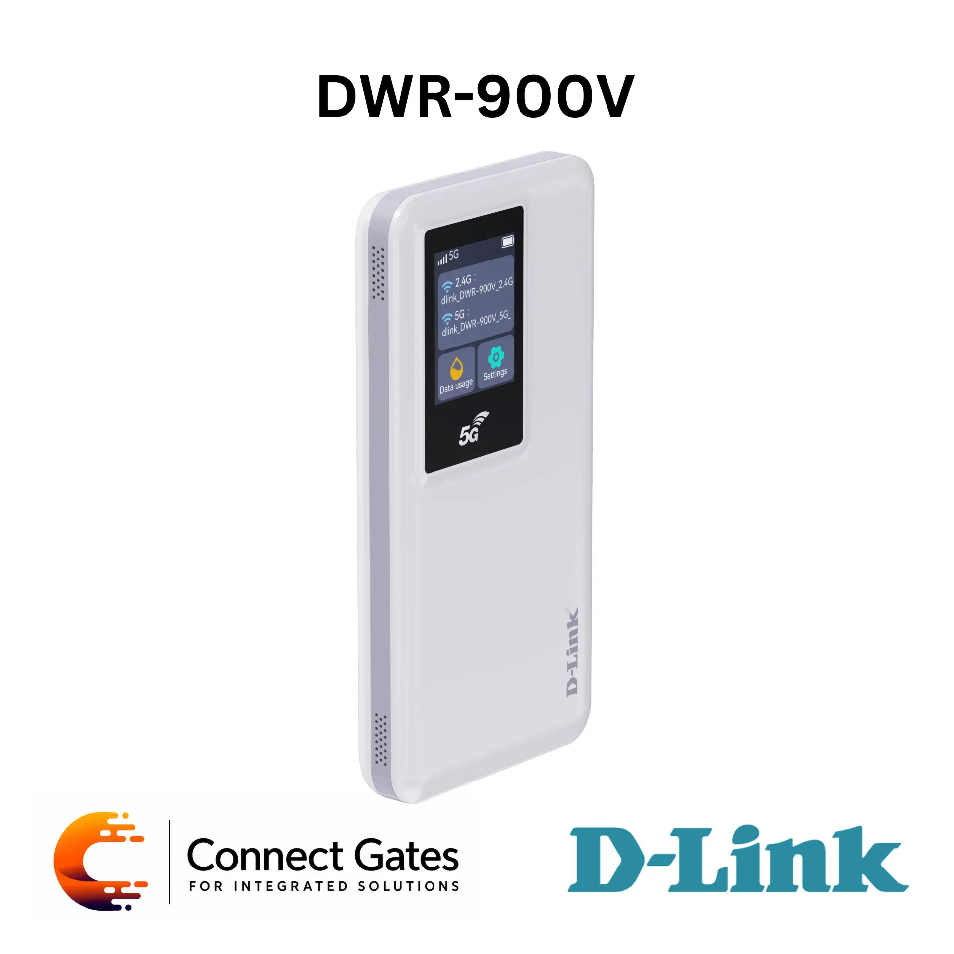 [DWR-900V] D-Link DWR-900V – 5G Mi-Fi Mobile Router with Wi-Fi 6, 4.67Gbps 5G SA Speed, Nano SIM Slot, LCD Color Display, Type-C Charging & 10000mAh Battery
