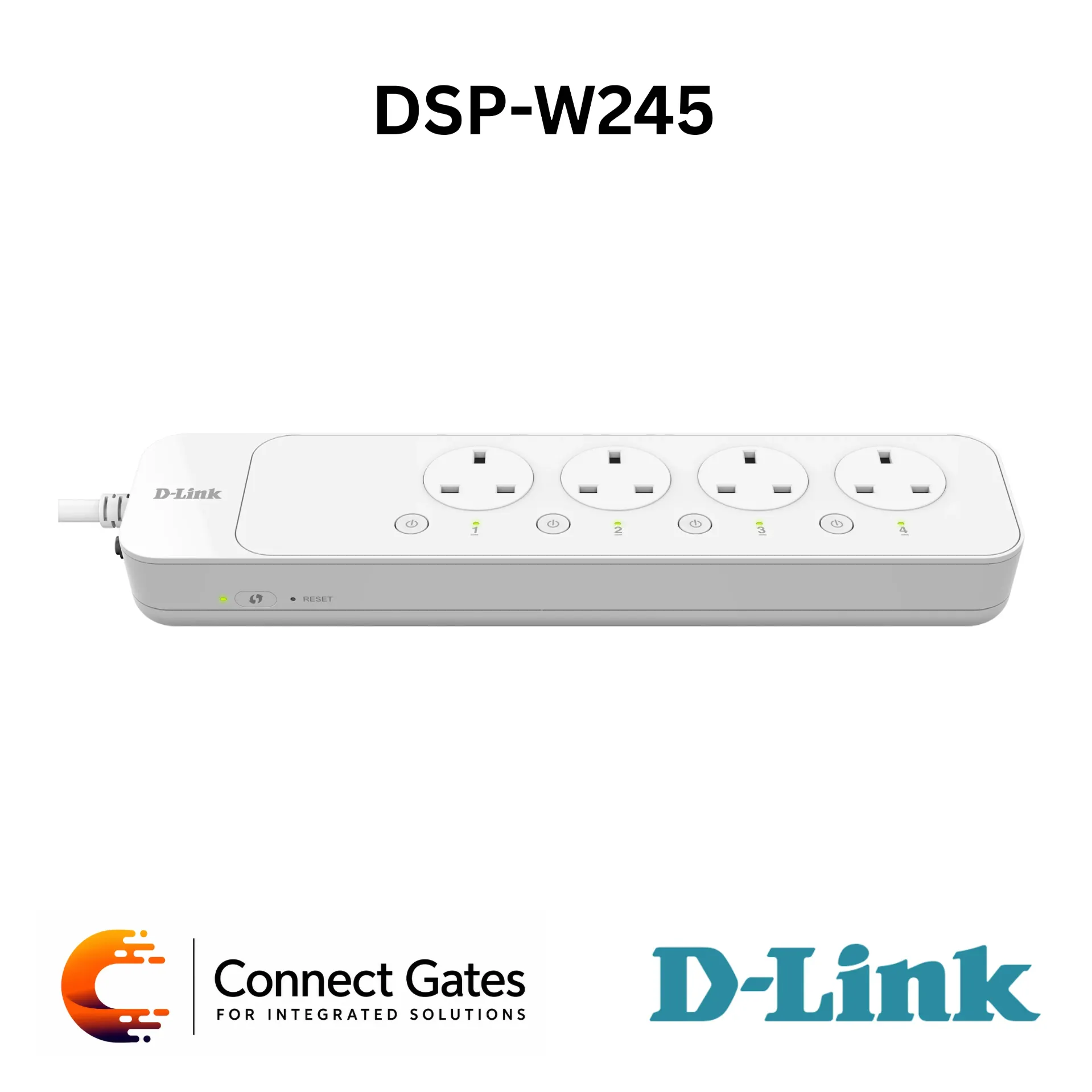 [DSP-W245] D-Link DSP-W245 – Wi-Fi Smart Power Strip with 4 Independently Controlled Sockets, Energy Monitoring, Scheduling, Surge Protection & Overheat Protection