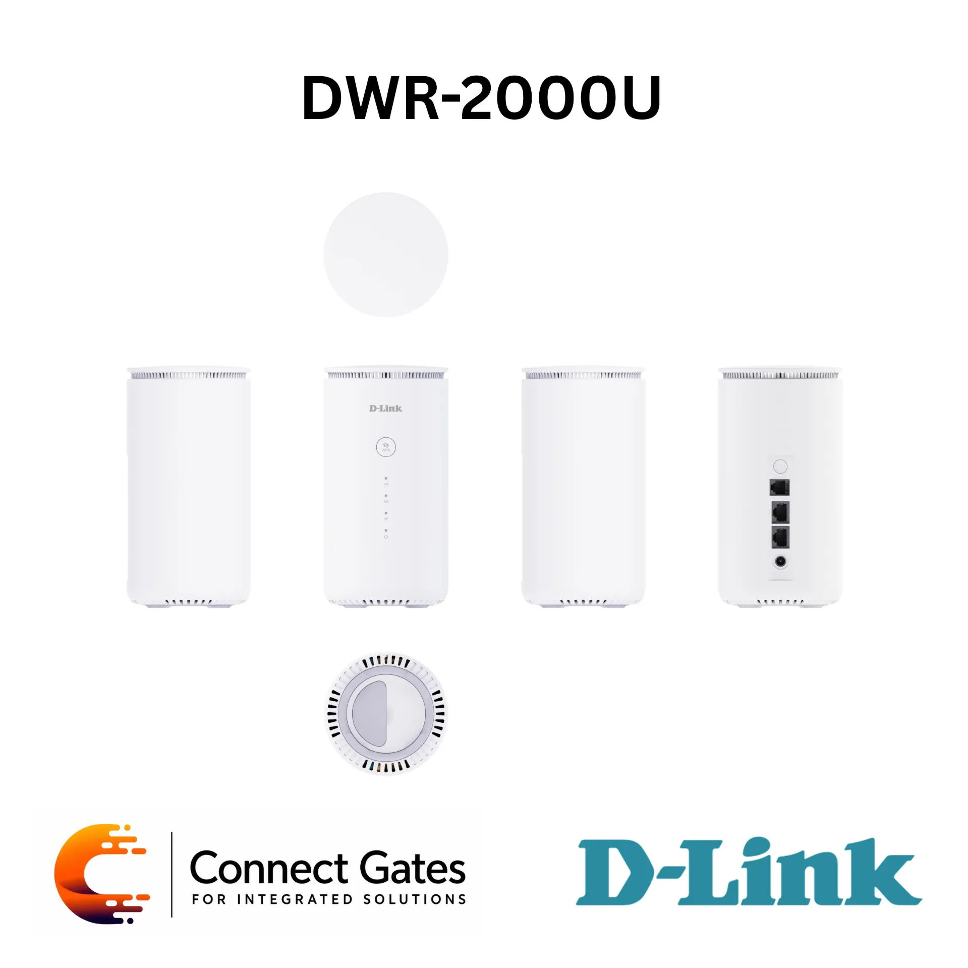 [DWR-2000U] D-Link DWR-2000U – 5G AX1800 CPE Router with 2.6Gbps 5G Speed, Wi-Fi 6, Gigabit WAN/LAN Ports, Nano SIM Slot, RJ11 Phone Jack & IPv6 Support