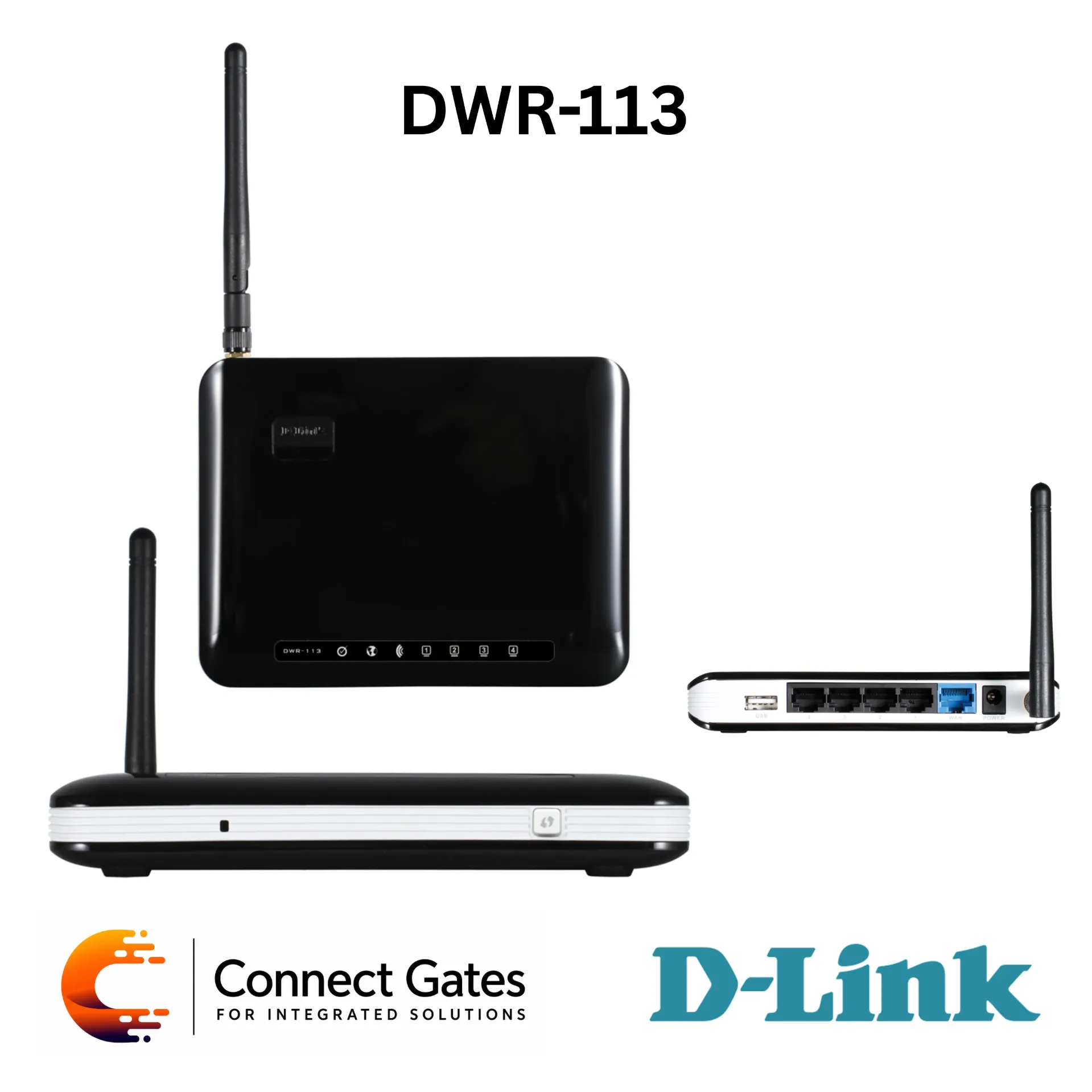 D-Link DWR-113 – 3G Wi-Fi Router with HSPA+ USB Adapter Support, Wireless N150, Ethernet WAN, Auto Failover, USB 2.0 Port & VPN Passthrough
