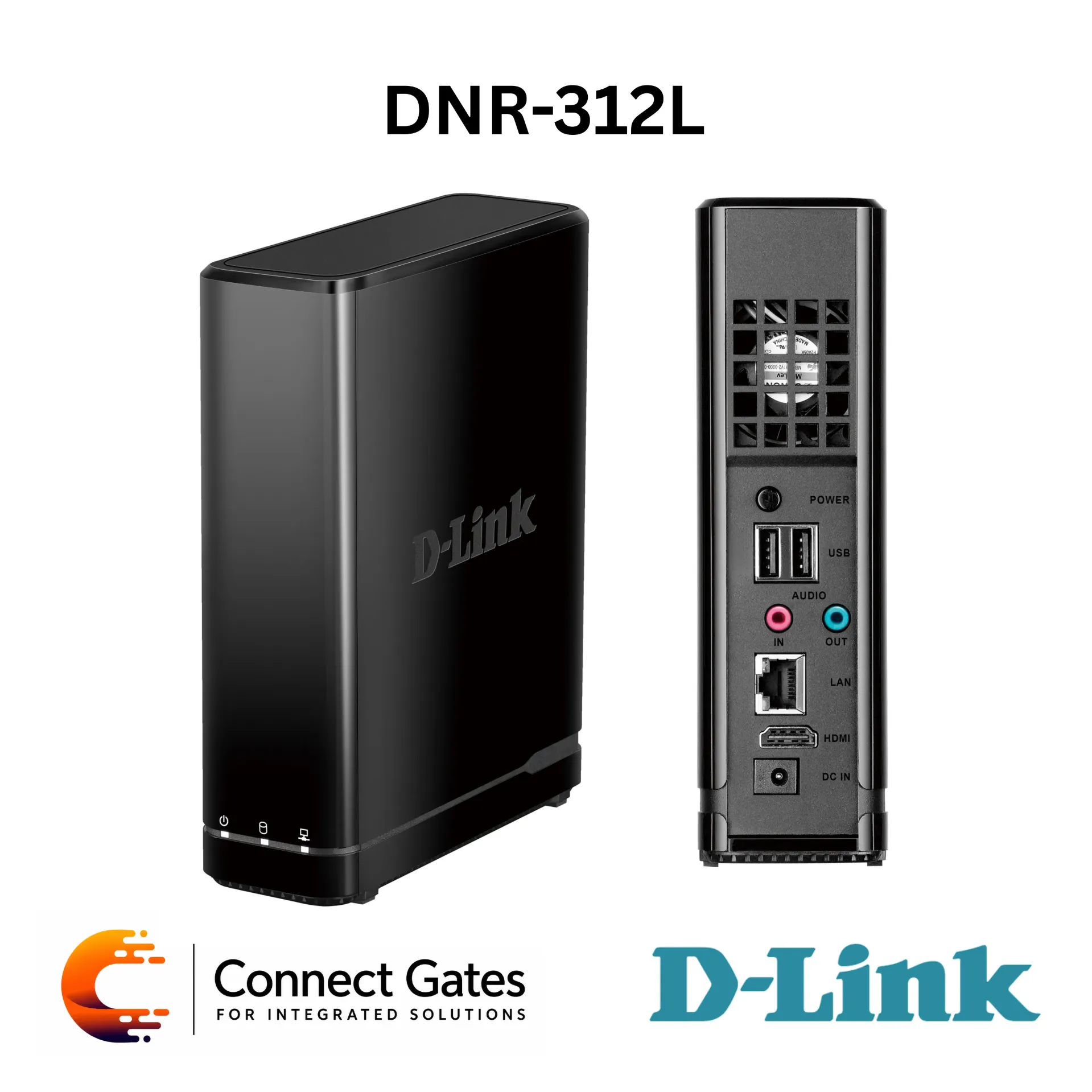 [DNR-312L] D-Link DNR-312L – mydlink One-Bay Standalone NVR with 9-Channel IP Camera Recording, 4TB HDD Support, HDMI, Gigabit LAN & Remote Monitoring