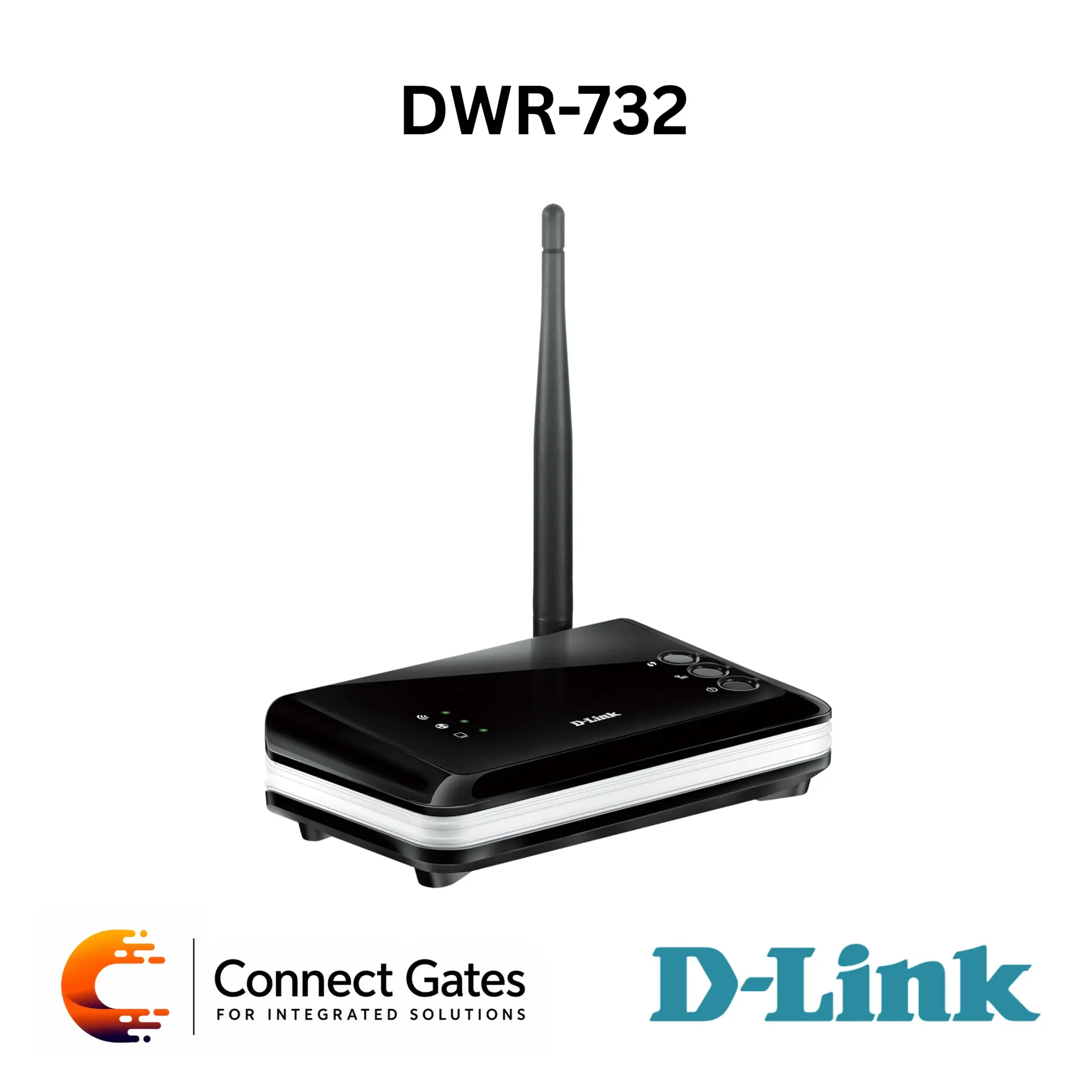 D-Link DWR-732 – Wireless N300 3G HSPA+ Router with SIM Support, 21Mbps Downlink, RJ11 Voice Port, LAN/WAN Ethernet, WPS & 1500mAh Battery