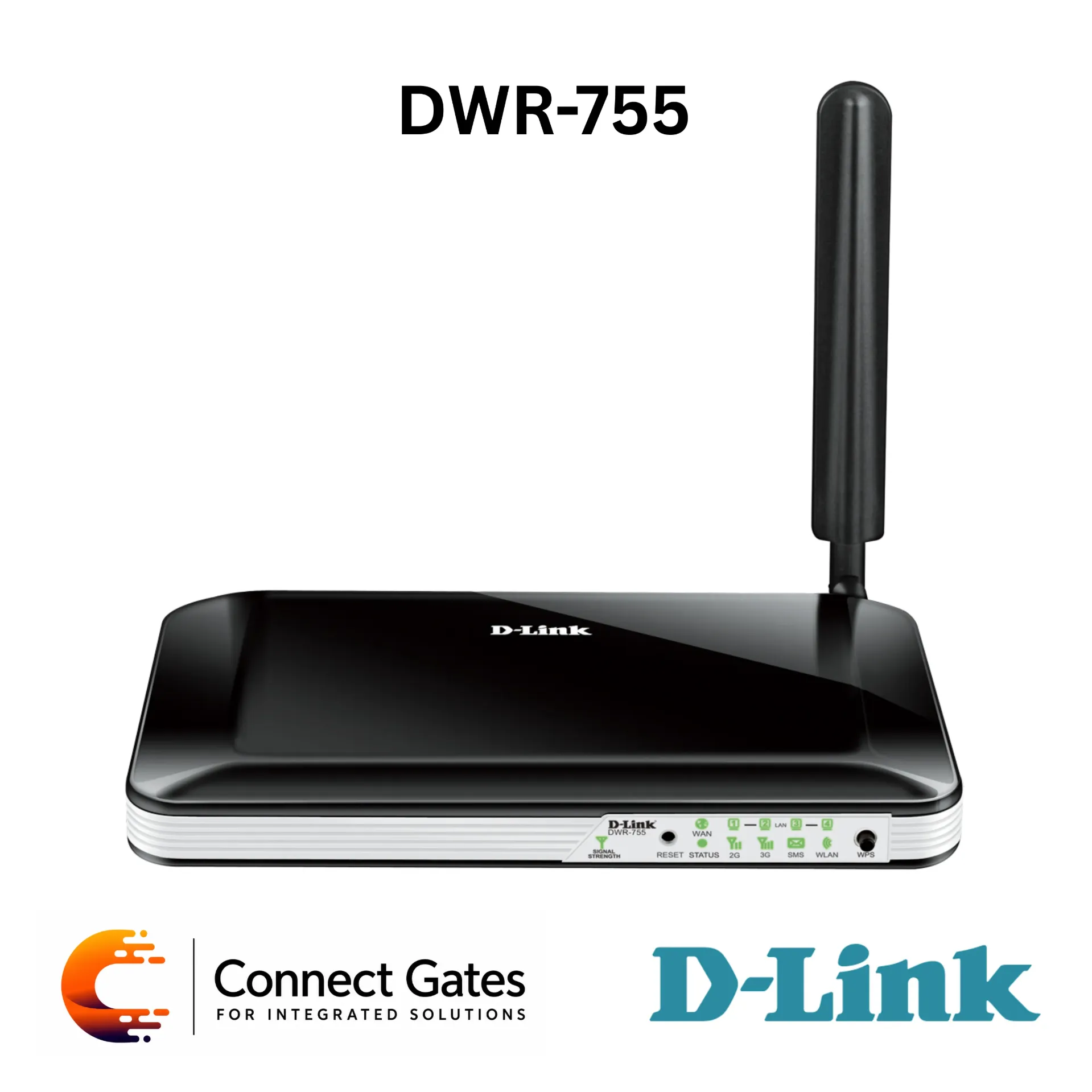 D-Link DWR-755 – HSPA+ 3G VPN Router with 21.1Mbps Downlink, Wireless N300, SIM Slot, 4 LAN Ports, WAN Port & IPSec / L2TP / PPTP VPN Support