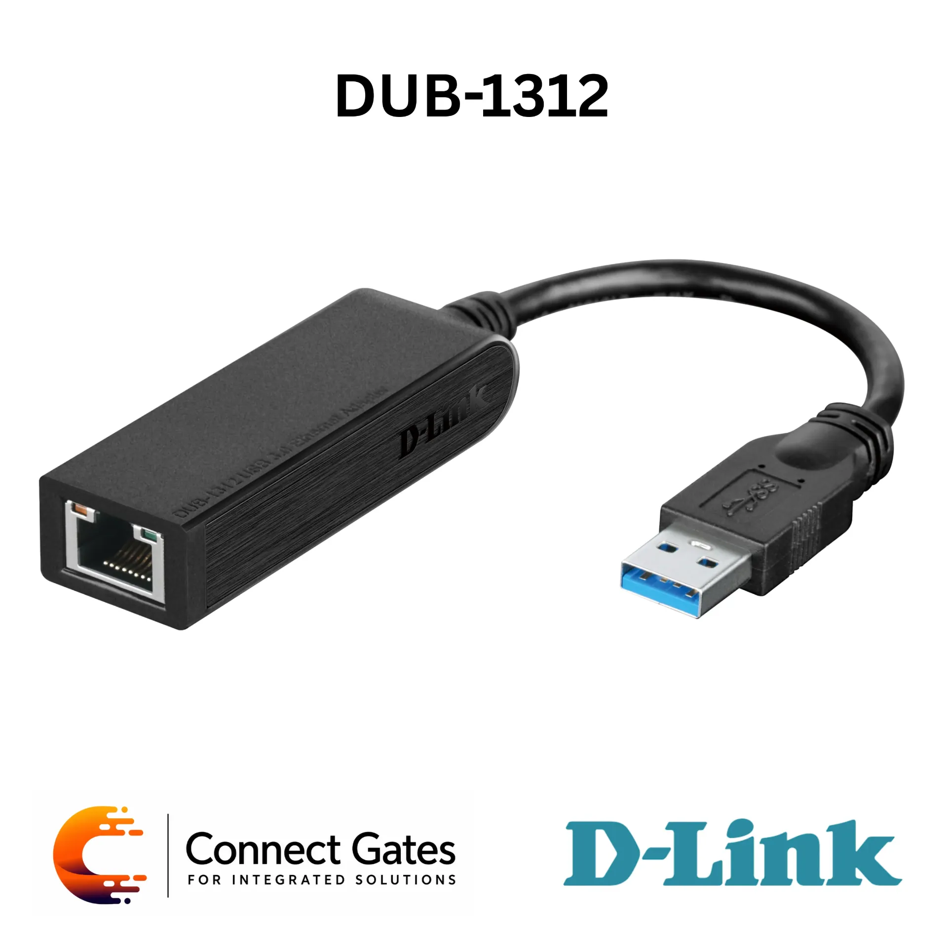 [DUB-1312] D-Link DUB-1312 – USB 3.0 to Gigabit Ethernet Adapter with RJ45 Port, 10/100/1000Mbps Speed, Link/ACT LED & Energy-Saving Function
