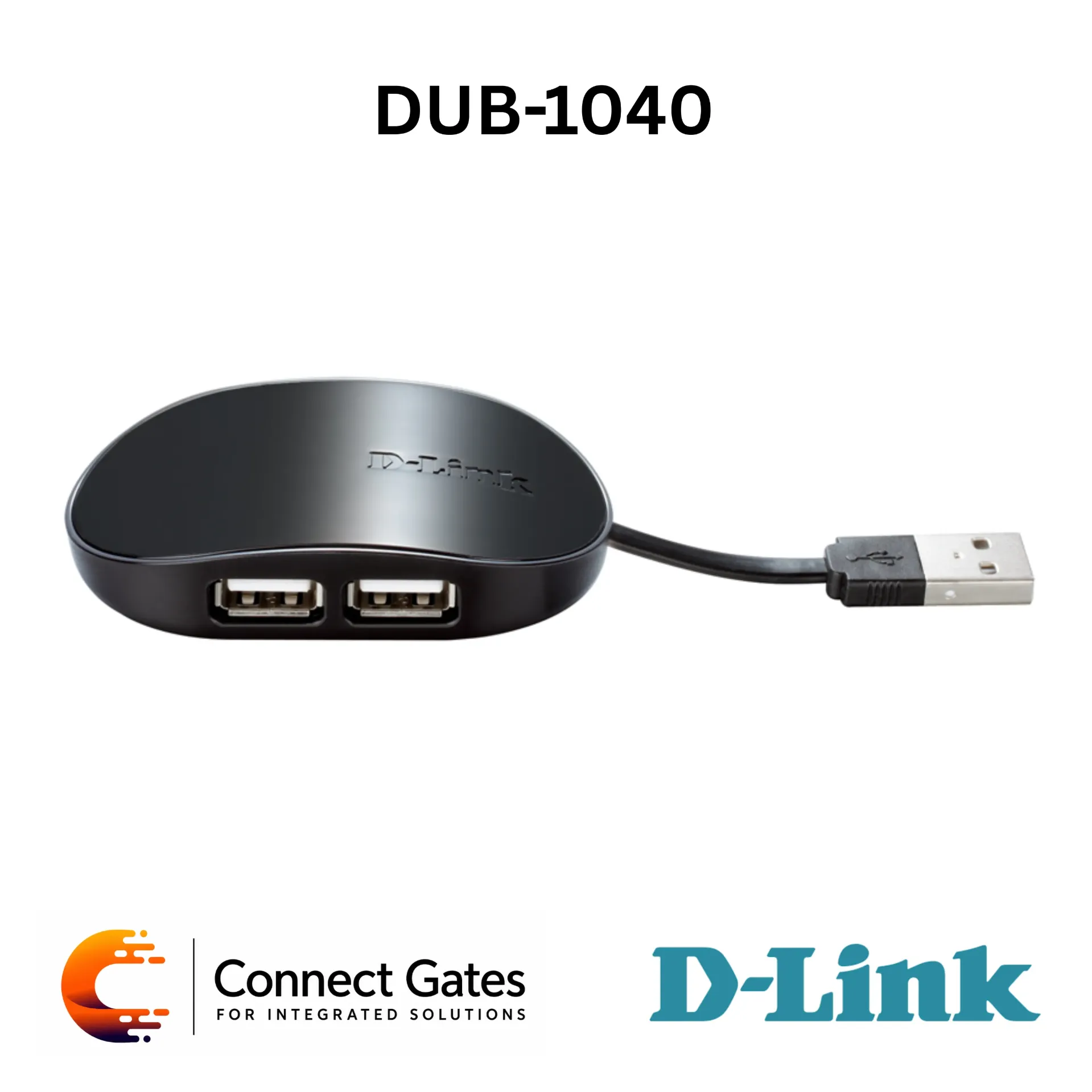 [DUB-1040] D-Link DUB-1040 – 4-Port USB 2.0 Pocket Hub with 1 Upstream USB Type-A Plug, 4 Downstream USB Type-A Ports & Cascading Support