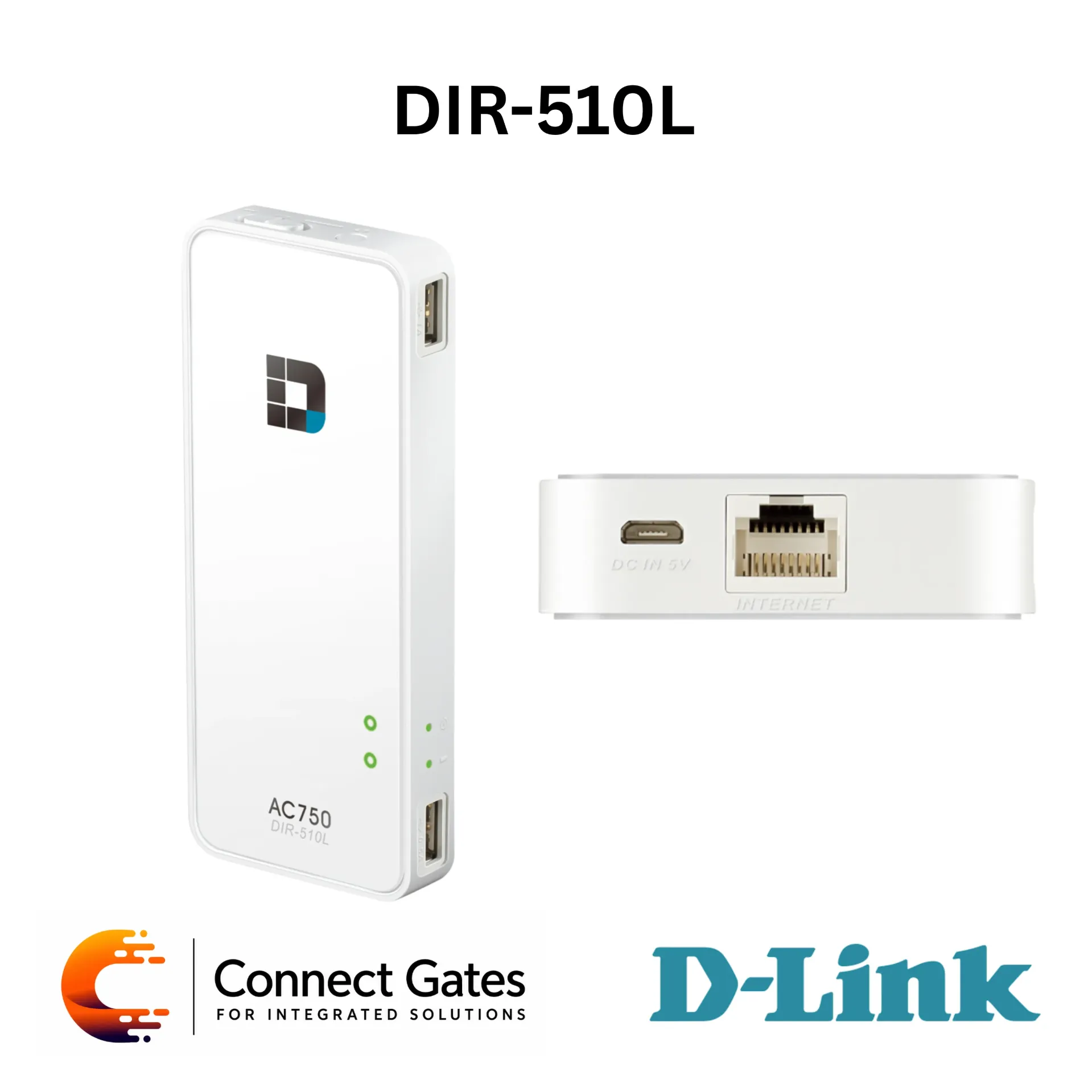 D-Link DIR-510L – Wi-Fi AC750 Portable Router and Charger with Dual-Band Wireless, 3G/4G Sharing, SharePort & 4000mAh Battery
