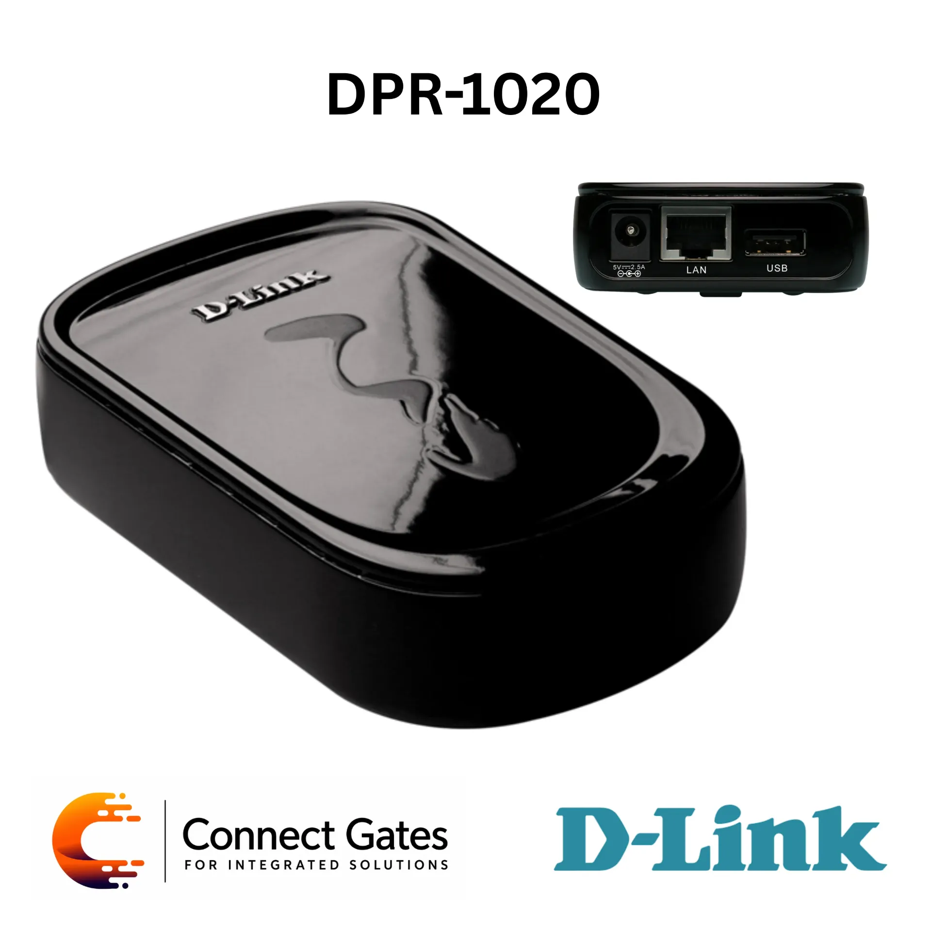 D-Link DPR-1020 – USB Multifunction Print Server with USB 2.0 Printer Port, 10/100 Ethernet, IPP, Scan, Fax & Print Sharing Support