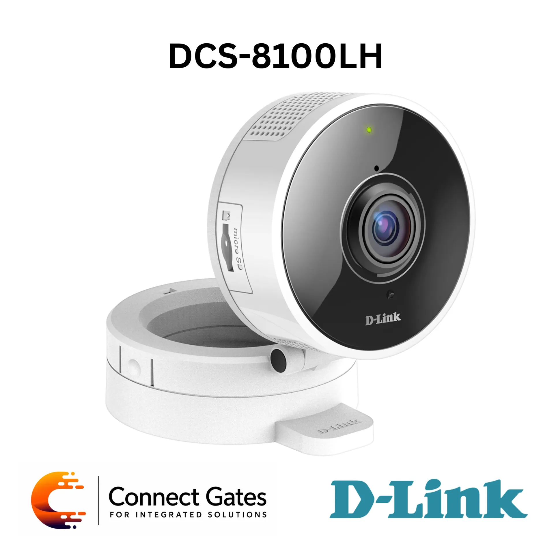 D-Link DCS-8100LH – HD 180° Wi-Fi Camera with 720p Video, Night Vision, Two-Way Audio, microSD & Motion/Sound Detection