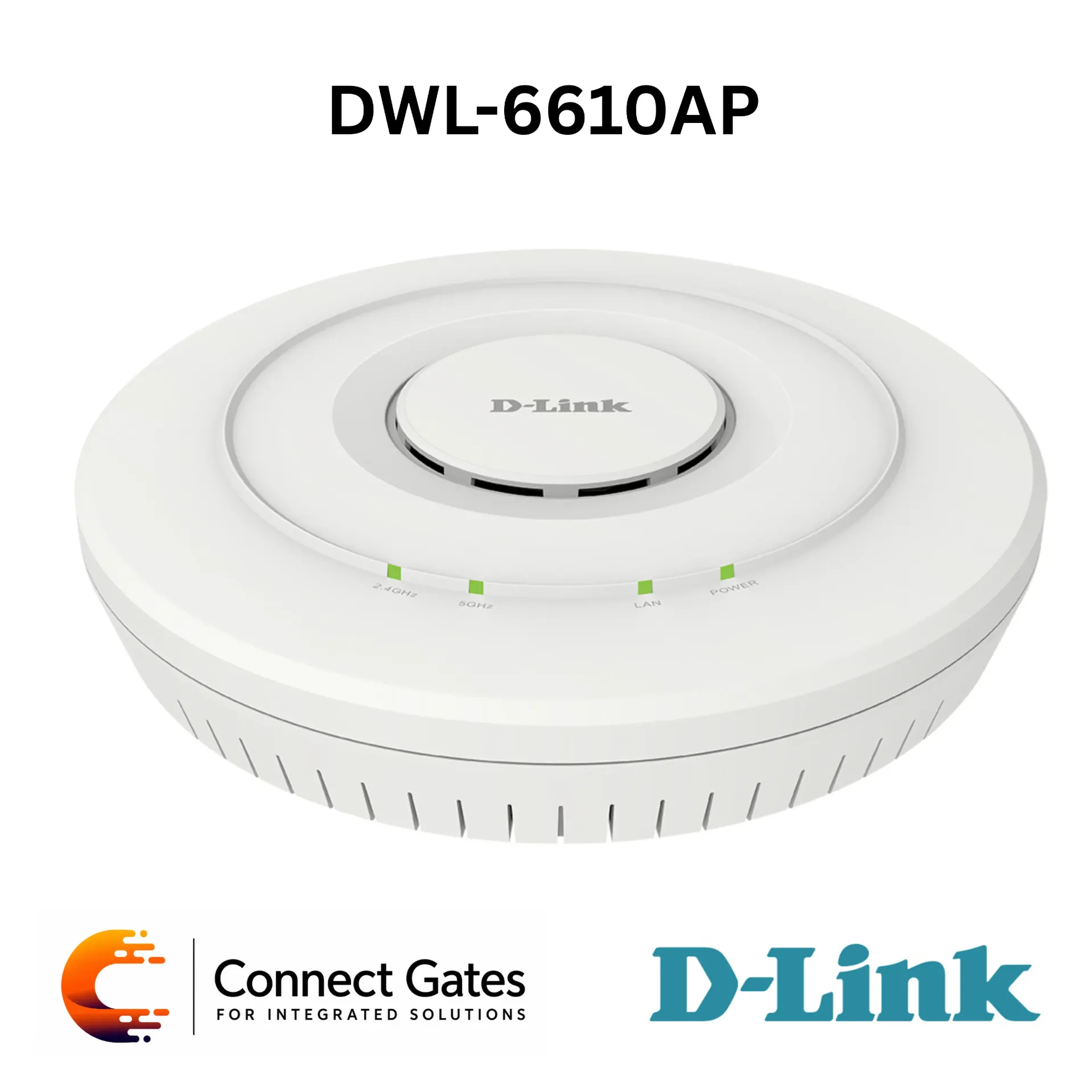 D-Link DWL-6610AP – Dual-Band 802.11n/ac Unified Wireless Access Point with AC1200 Wi-Fi, Gigabit PoE LAN, 32 SSIDs, Band Steering, Airtime Fairness & Unified Controller Support