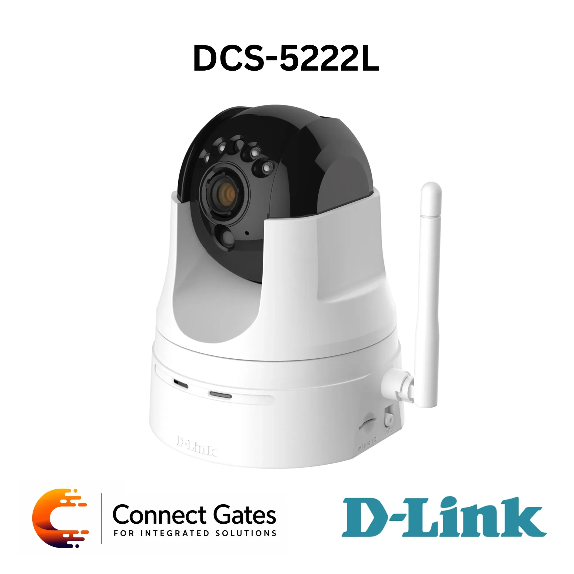 D-Link DCS-5222L – HD Wireless N Pan & Tilt Network Camera with 720p Video, Night Vision, Two-Way Audio, microSD & ONVIF