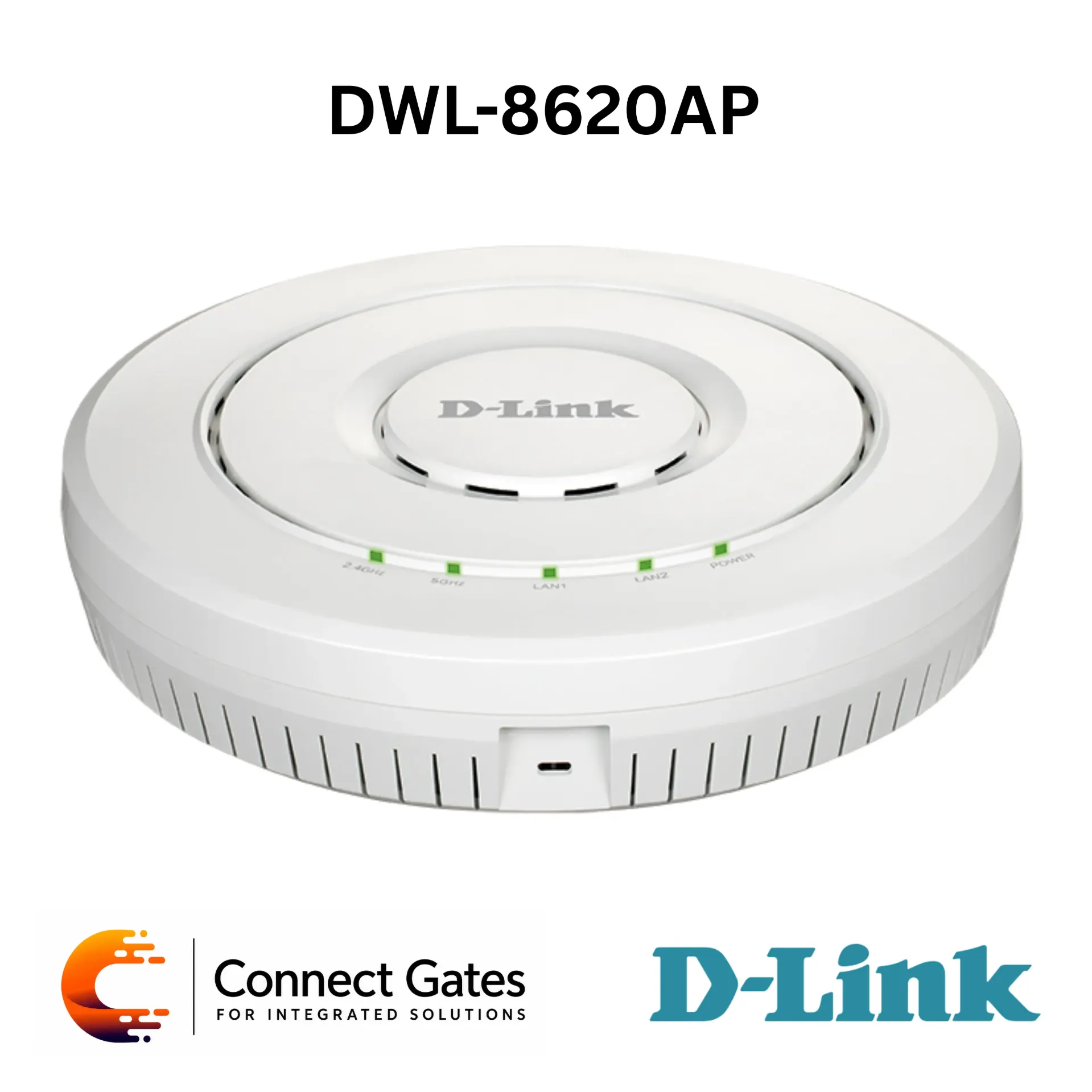 [DWL-8620AP] D-Link DWL-8620AP – Dual-Band 802.11n/ac Wave 2 Unified Wireless Access Point with AC2533 Wi-Fi, 4×4 MU-MIMO, Dual Gigabit LAN, LACP Link Aggregation, 32 SSIDs & 802.3at PoE