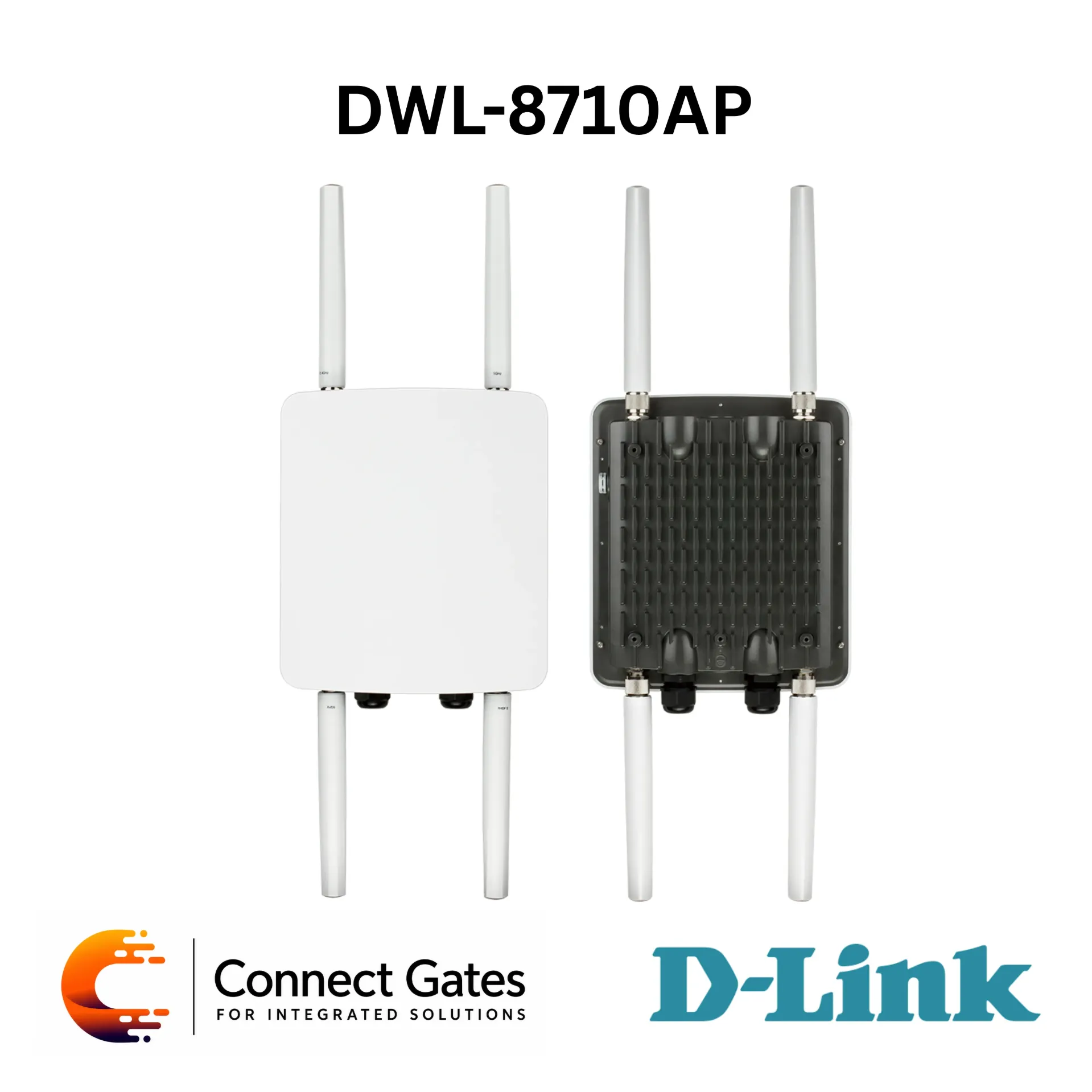 D-Link DWL-8710AP – Outdoor Dual-Band 802.11n/ac Unified Wireless Access Point with 300Mbps + 867Mbps Wi-Fi, Dual Gigabit LAN, IP67 Housing, 802.3at PoE & Unified Controller Support