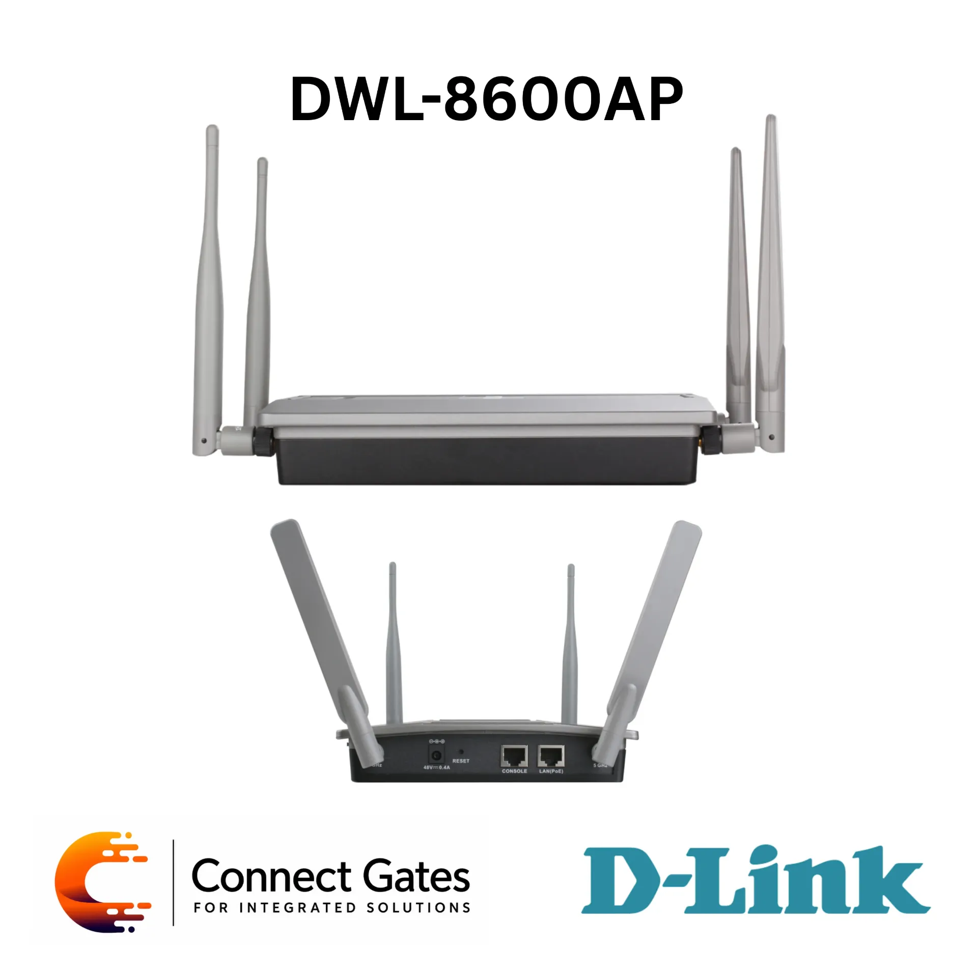 D-Link DWL-8600AP – Dual-Band Unified Wireless Access Point with 2.4GHz / 5GHz Wi-Fi, LAN PoE Port, Console Port, Wall Mount Kit & Unified AP Deployment Support