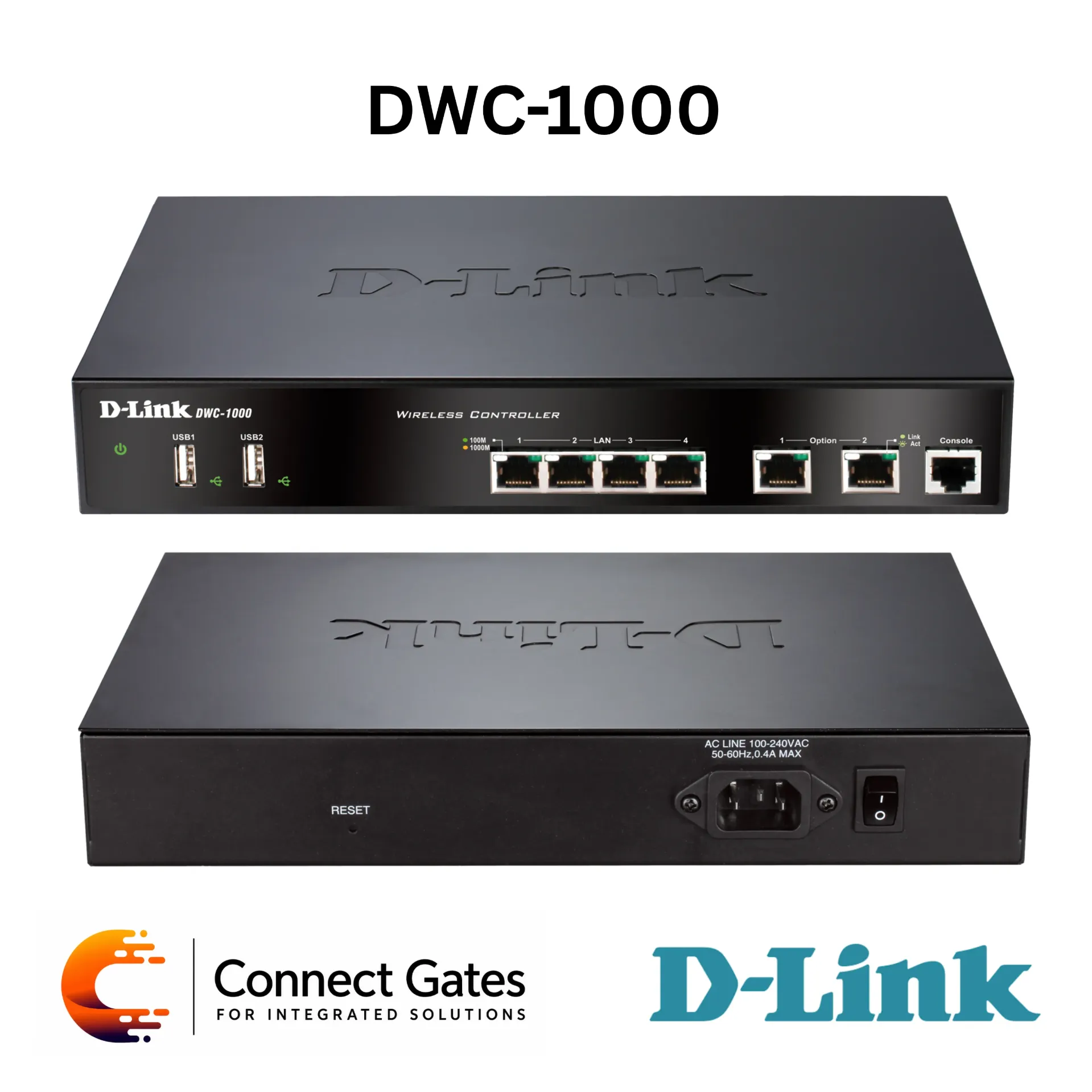 D-Link DWC-1000 – Wireless Controller with Centralized AP Management, Captive Portal, WIDS, RF Optimization, AP Clustering, VPN / Firewall License Upgrade & Up to 264 AP Cluster Support