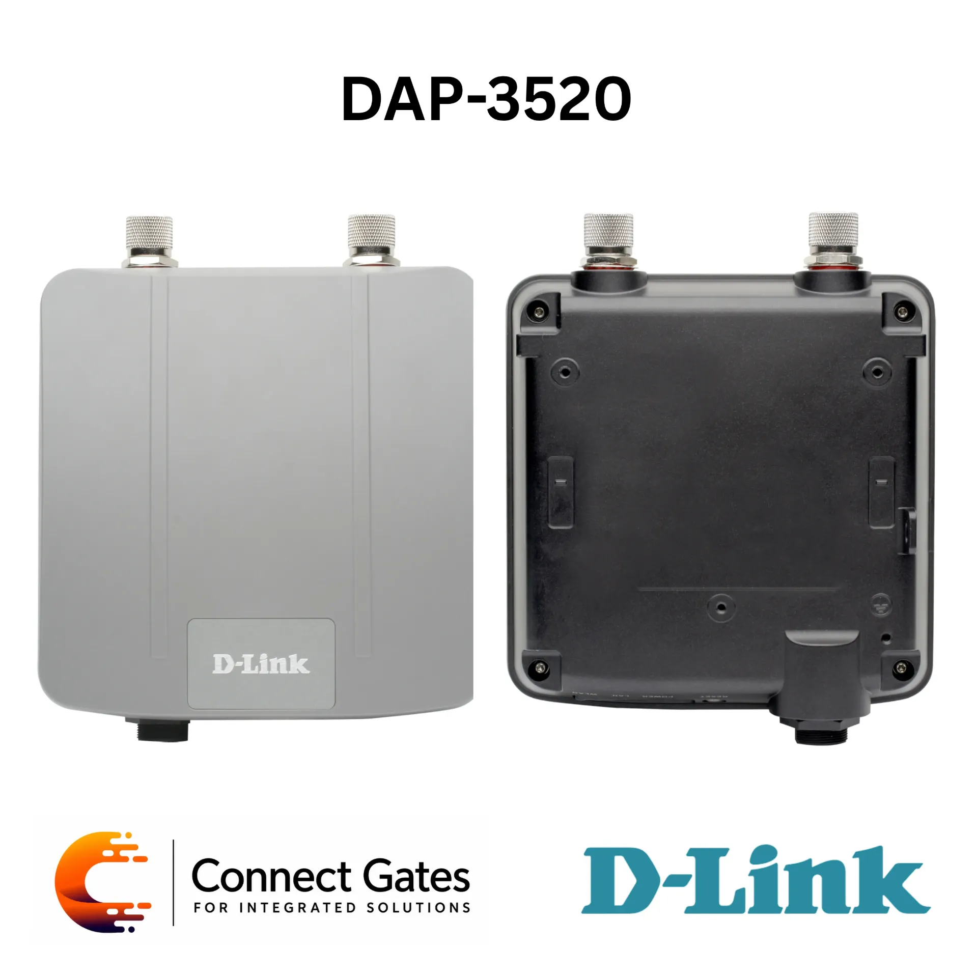 D-Link DAP-3520 – Wireless N Dual-Band Outdoor PoE Access Point with 300Mbps Wi-Fi, Embedded Directional Antenna, Gigabit LAN, IP65 Housing, WDS, WISP & AP Manager II Support